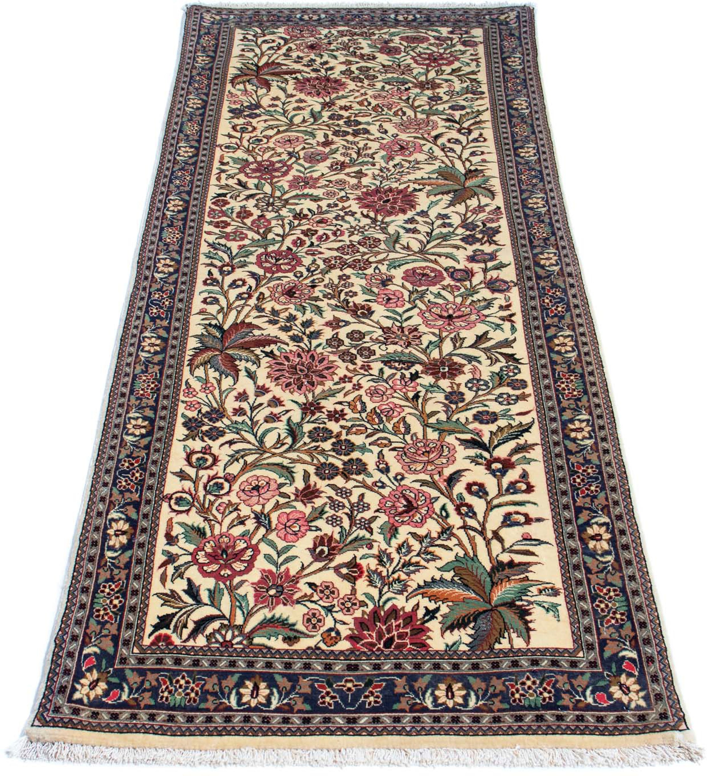Image of morgenland Orientteppich »Perser - Ghom - 212 x 70 cm - beige«, rechteckig, 10 mm Höhe, Wohnzimmer, Handgeknüpft, Einzelstück mit Zertifikat bei Ackermann Versand Schweiz