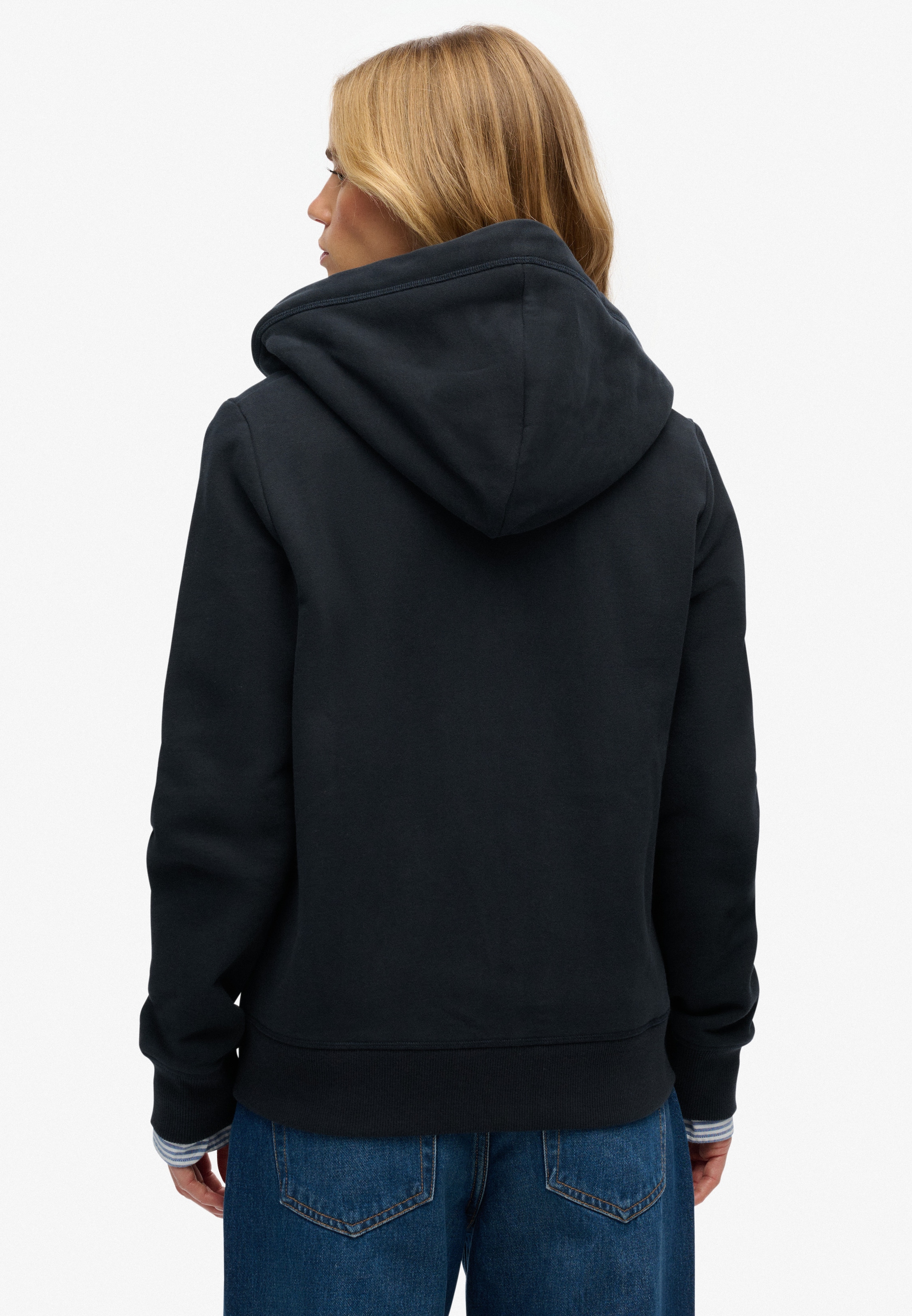 Superdry Sweat à capuche »Essential Logo Ziphood Hb« Mit Logostickerei