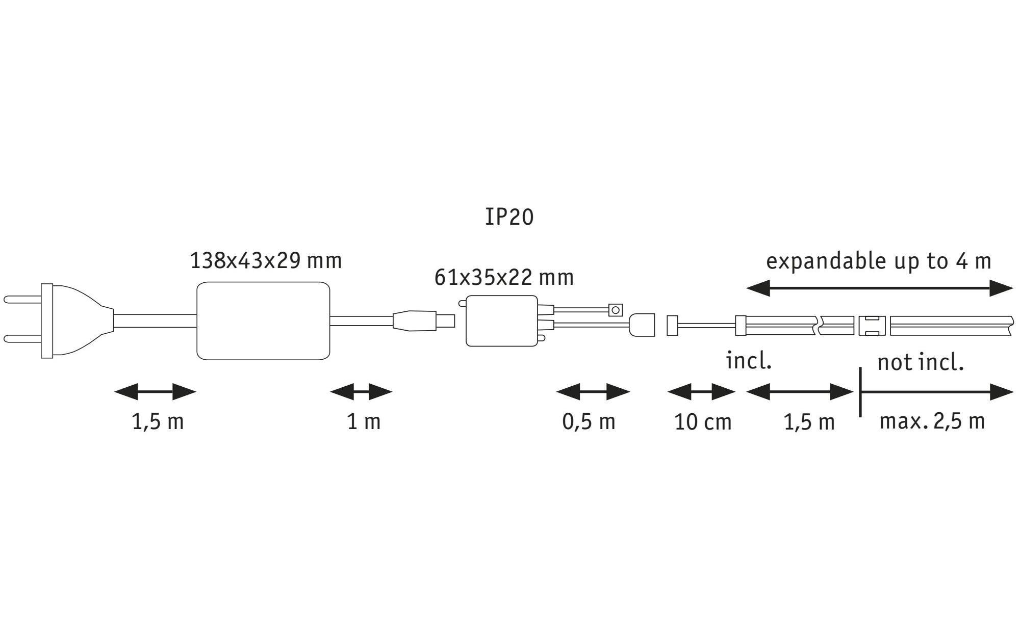 Paulmann LED-Streifen »Full-Line COB Basisset«, 1008 St.-flammig