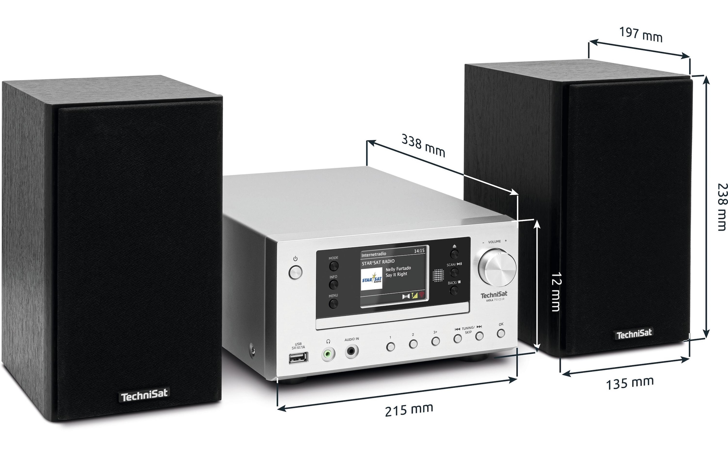 TechniSat Microanlage »Viola 710 CD IR«, (Bluetooth Digitalradio (DAB+)-FM-Tuner-Internetradio)