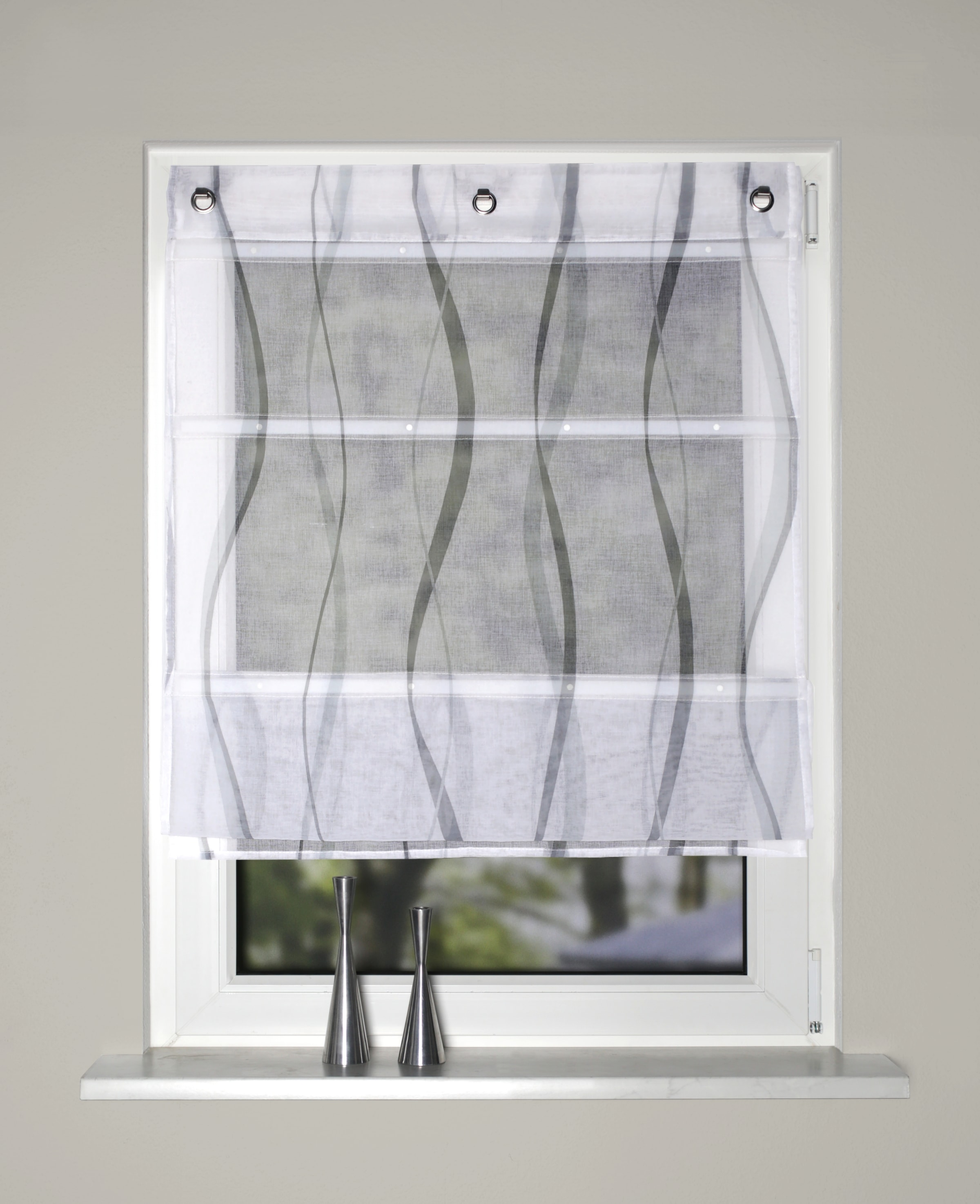 Image of HOME WOHNIDEEN Magnetrollo "TUDOR" mit Hakenaufhängung ohne Bohren bedruckt