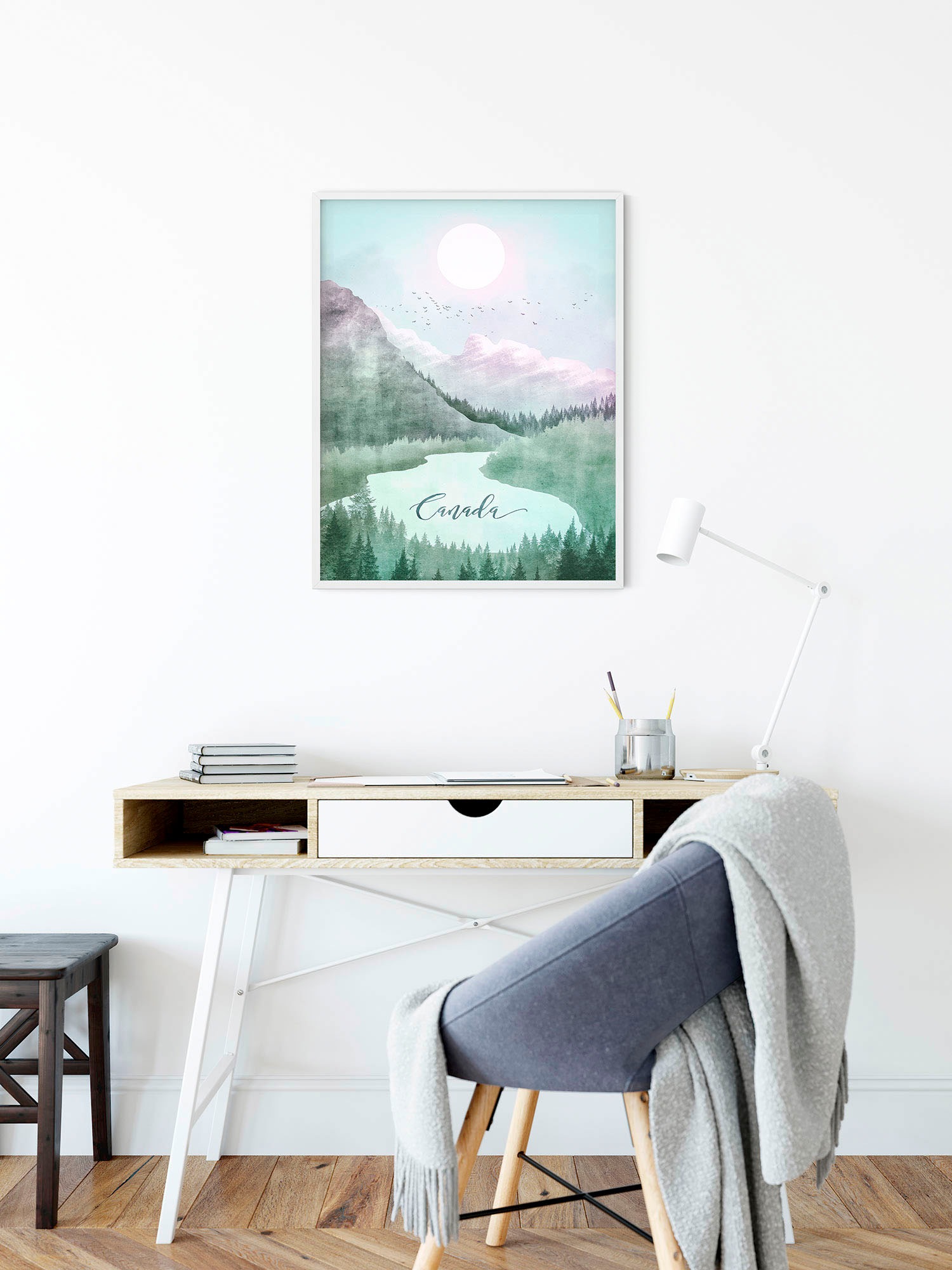 Komar Bild »Vintage Travel Canada« Natur 1 Stk. tlg. Wandbild zur Dekoration - ohne Rahmen