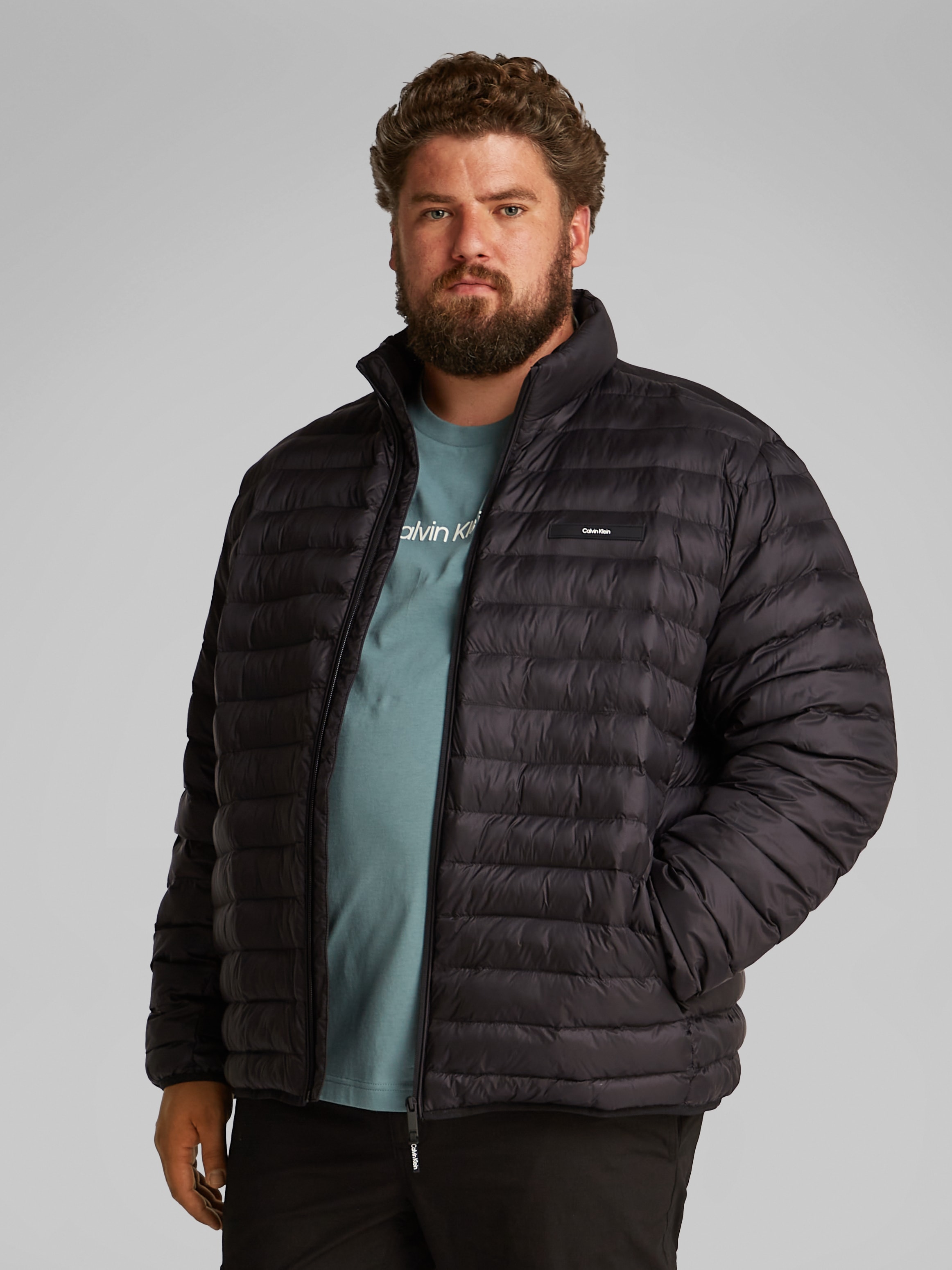 Calvin Klein Big&Tall Steppjacke »BT_LW QUILT JACKET«, in Grossen Grössen mit Logopatch