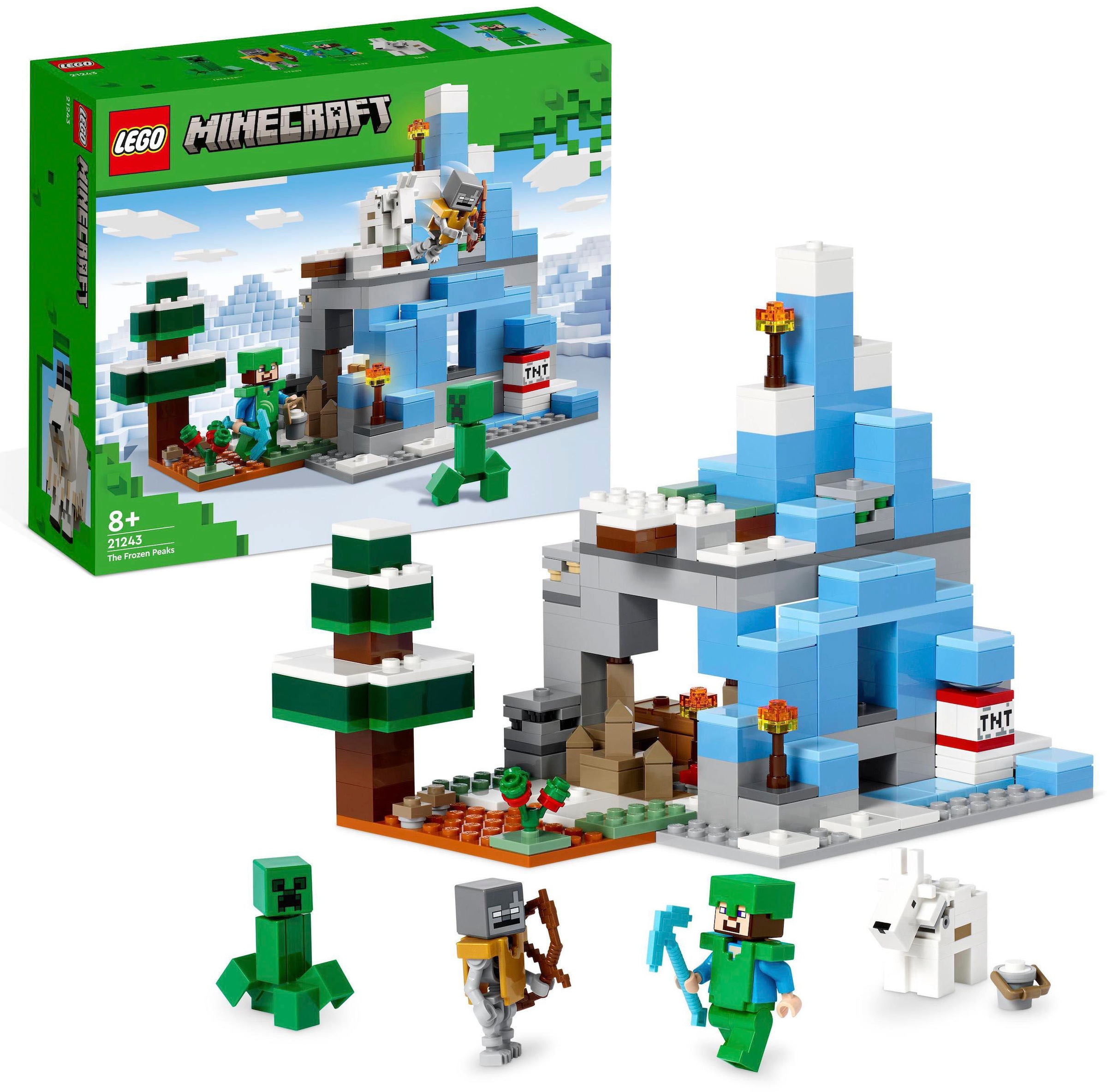 Konstruktionsspielsteine »Die Vereisten Gipfel (21243), LEGO® Minecraft«, (304 St.),...