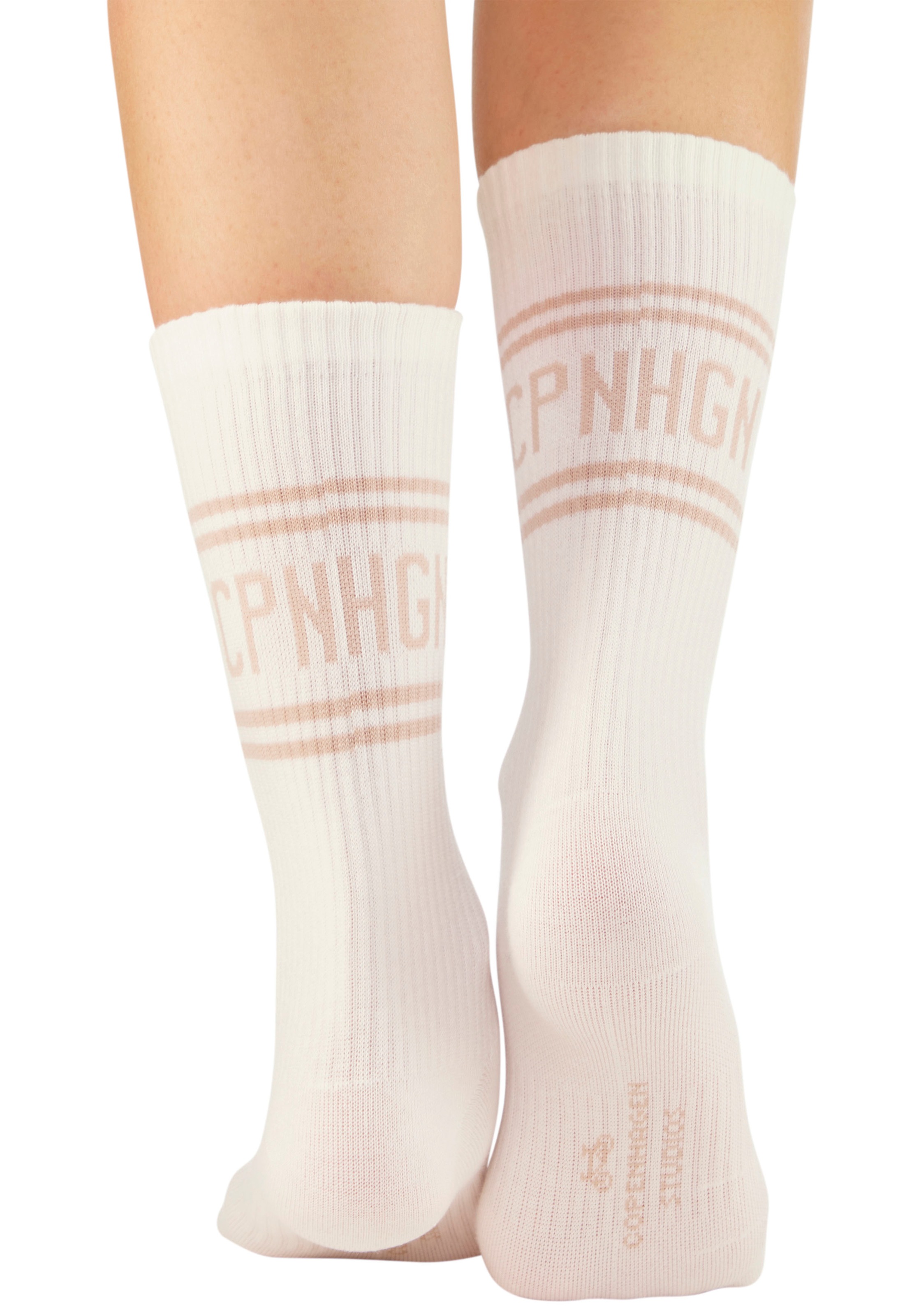 Copenhagen Studios Langsocken, (Packung, 2 Paar), mit Pikeé-Struktur unter der Sohle