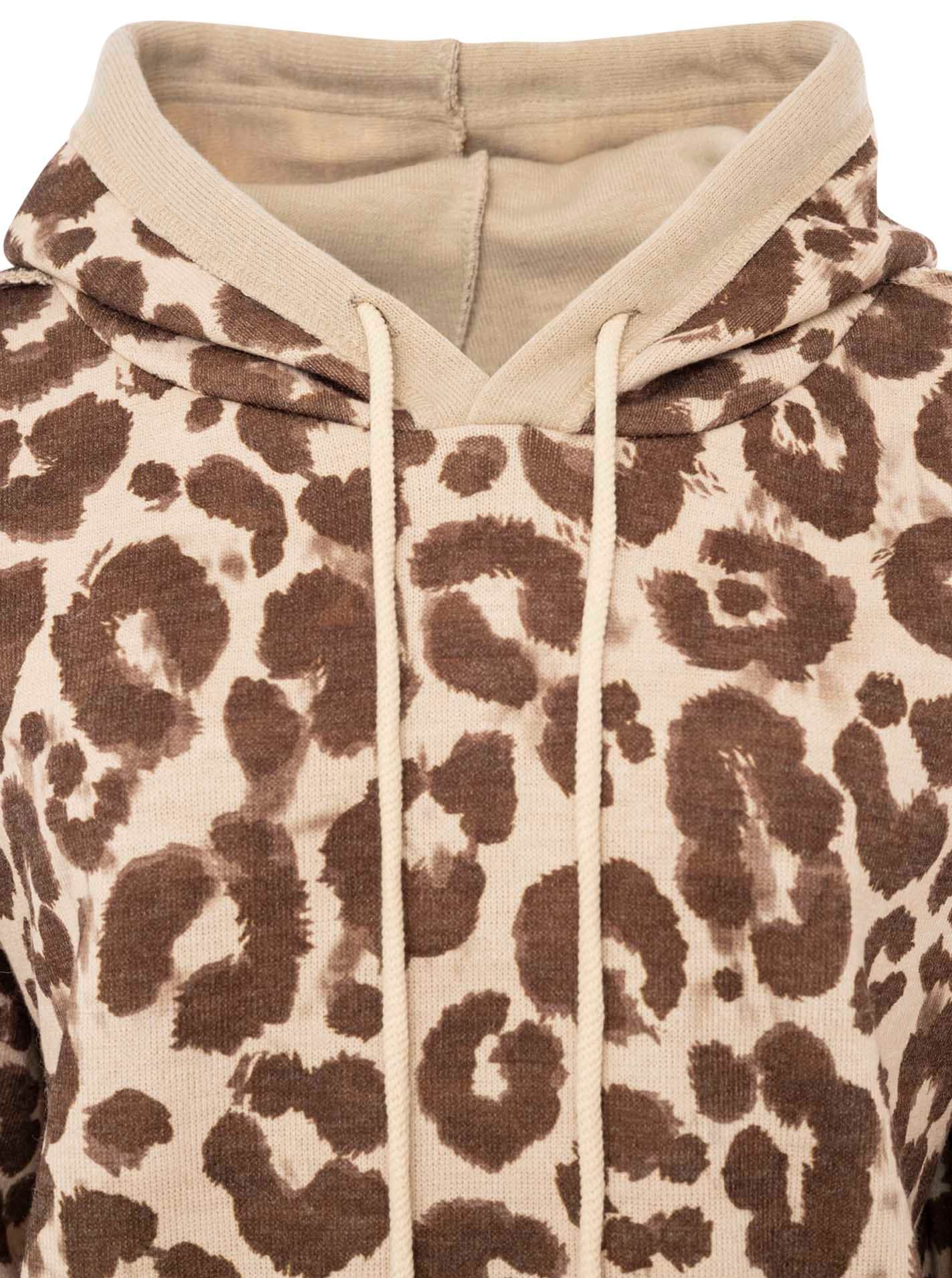 Zwillingsherz Hoodie »"Leo"«, Kapuze, Animal-Muster, 3/4-Arm, Kordel, modisch
