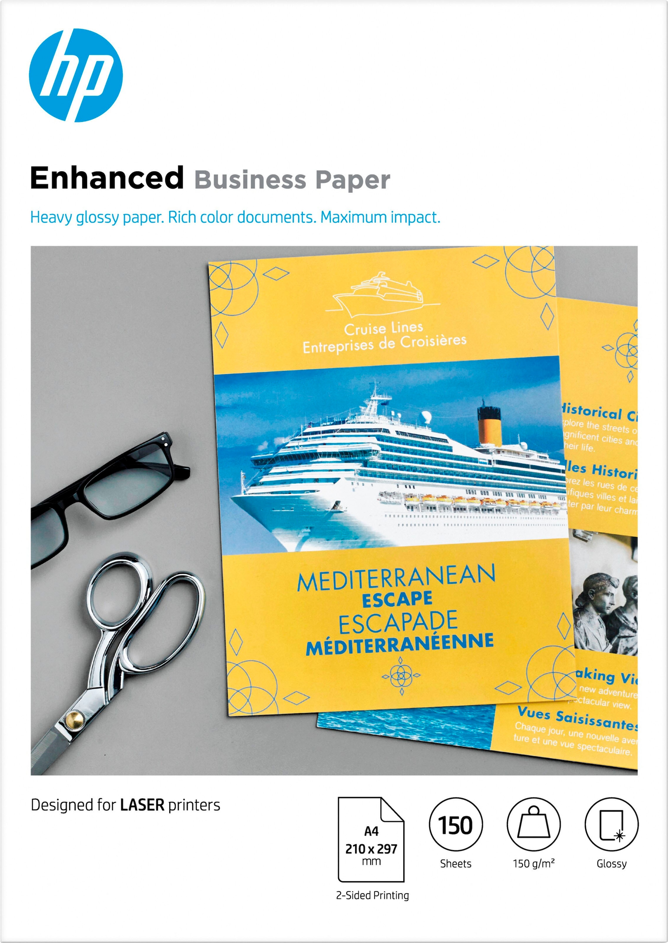 HP Fotopapier »Professional Laser-Papier glänzend«, DIN-A4