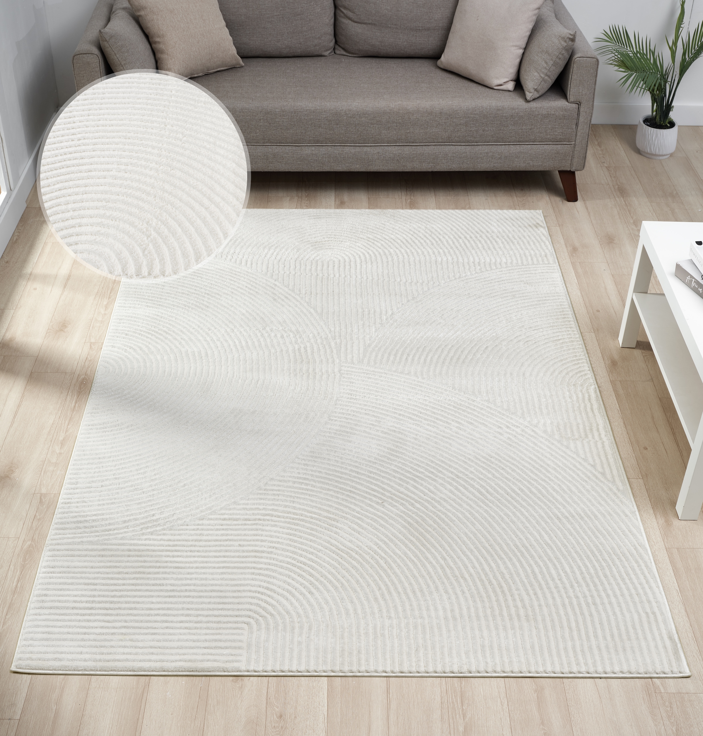 GOODproduct Teppich »Bentori, Hoch-Tief-Struktur, Scandi« rechteckig 11 mm Höhe Modernes Design mit Boho-Charme, Wohnzimmer, Schlafzimmer