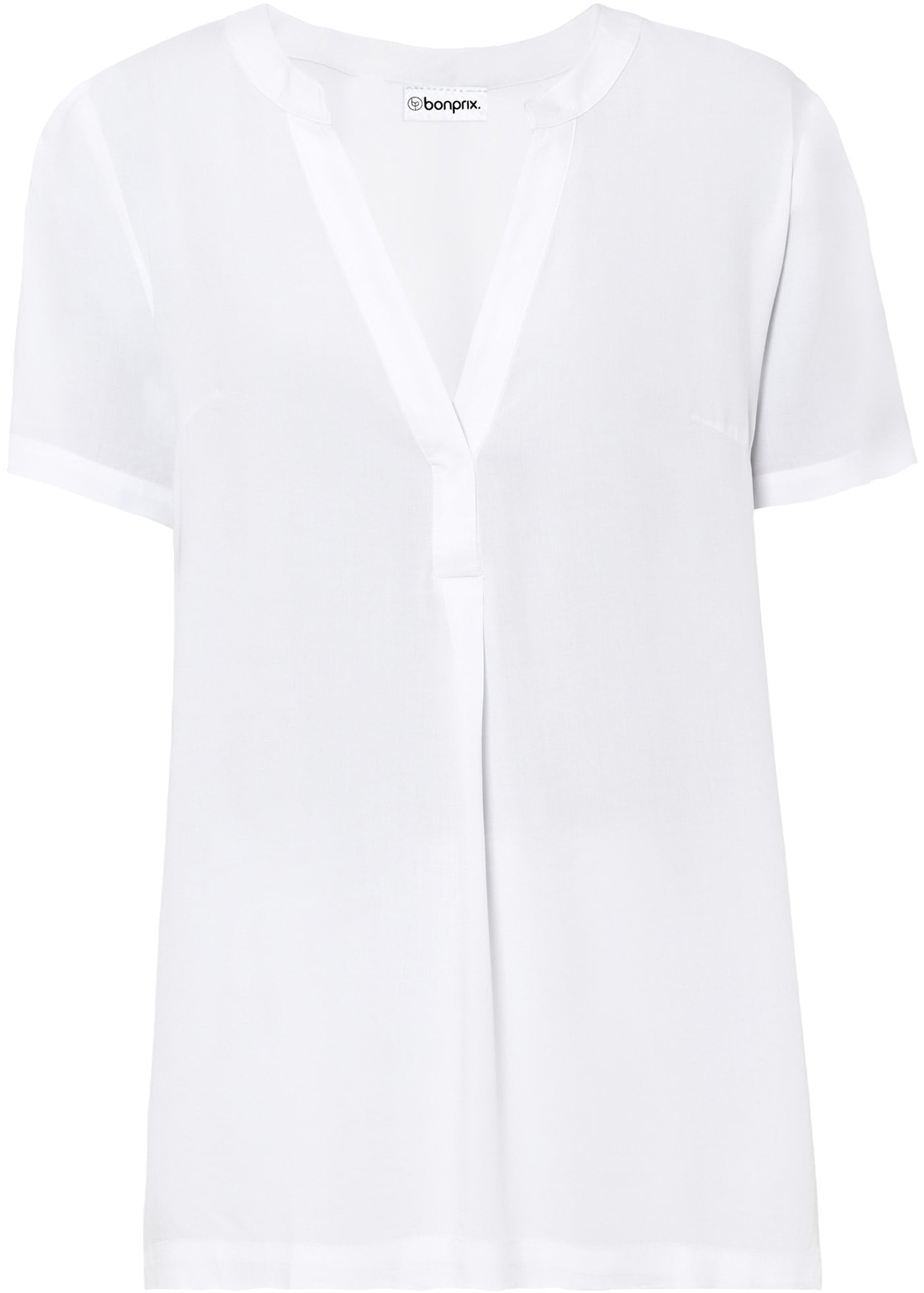 bonprix Tunique longue gerader Schnitt, mit kurzem Arm, mit Henleykragen, aus Viskose