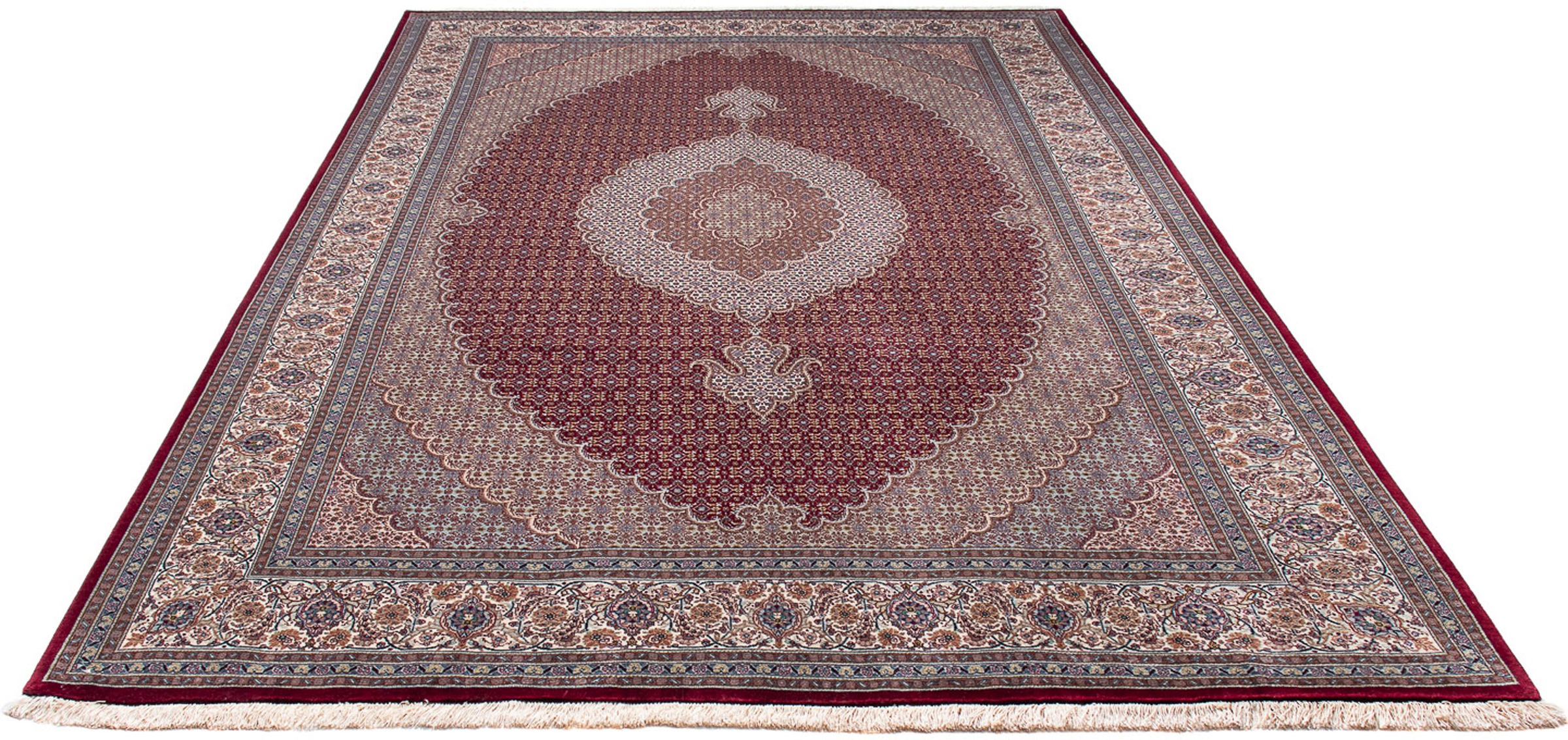 Image of morgenland Orientteppich »Perser - Täbriz - 300 x 198 cm - dunkelrot«, rechteckig, 10 mm Höhe, Wohnzimmer, Handgeknüpft, Einzelstück mit Zertifikat bei Ackermann Versand Schweiz