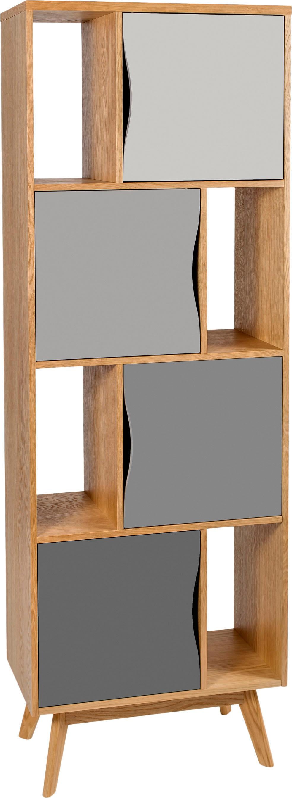 Woodman Bücherregal »Avon«, Höhe 191 cm, Holzfurnier aus Eiche, schlichtes skandinavisches Design