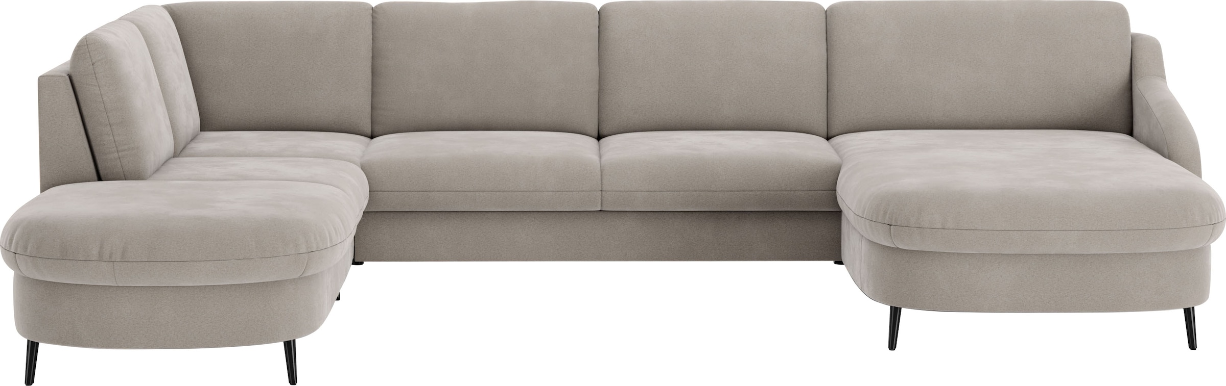 sit&more Wohnlandschaft »Soul U-Form« wahlweise mit Bettfunktion und Bettkasten oder Schubkasten