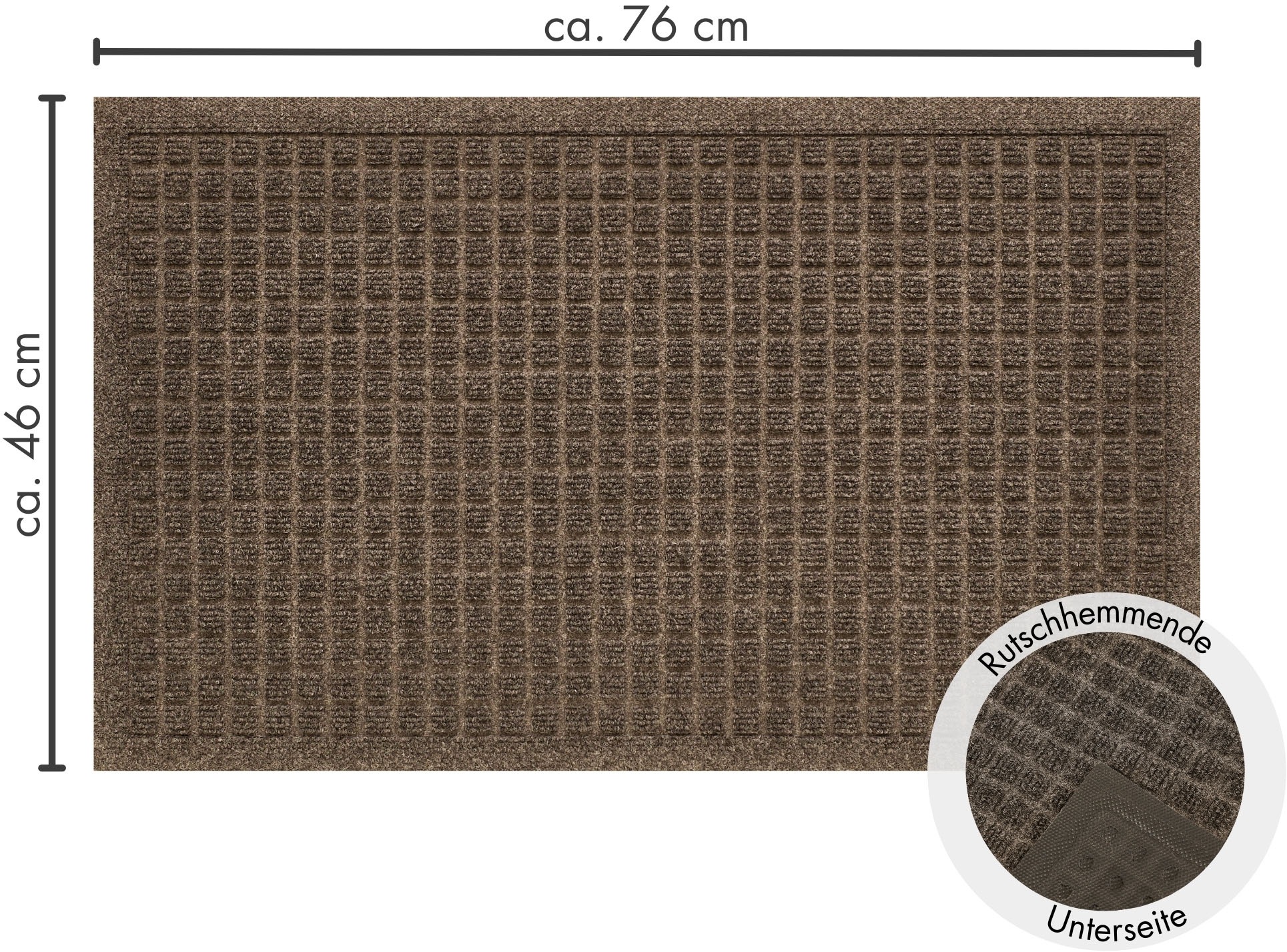 Andiamo Fussmatte »Kenora« rechteckig 8,5 mm Höhe Schmutzfangmatte, robust, waschbar, Türmatte, rutschhemmend