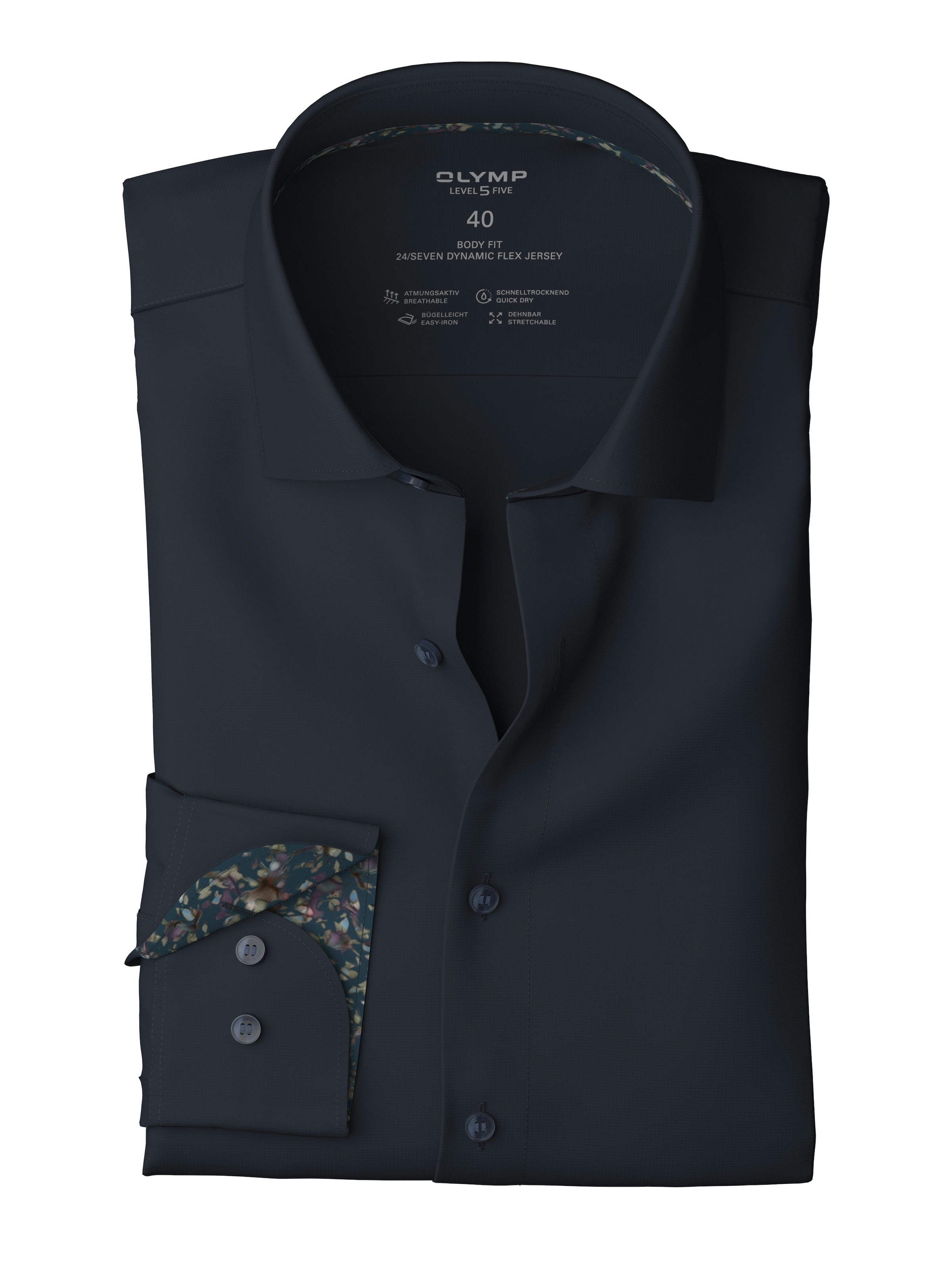 OLYMP Chemise à manches longues »Level Five 24/Seven« Businesshemd, body fit, New York Kentkragen, Jersey