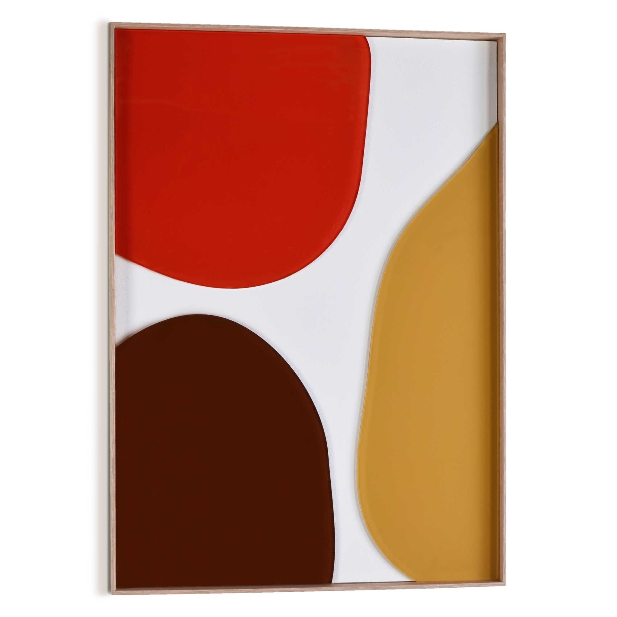 Image of Reinders Wandbild "Connected - terra teints" Wohnzimmer - Abstrakte Formen - Rot - MDF - Abstrakt - 50x70 cm