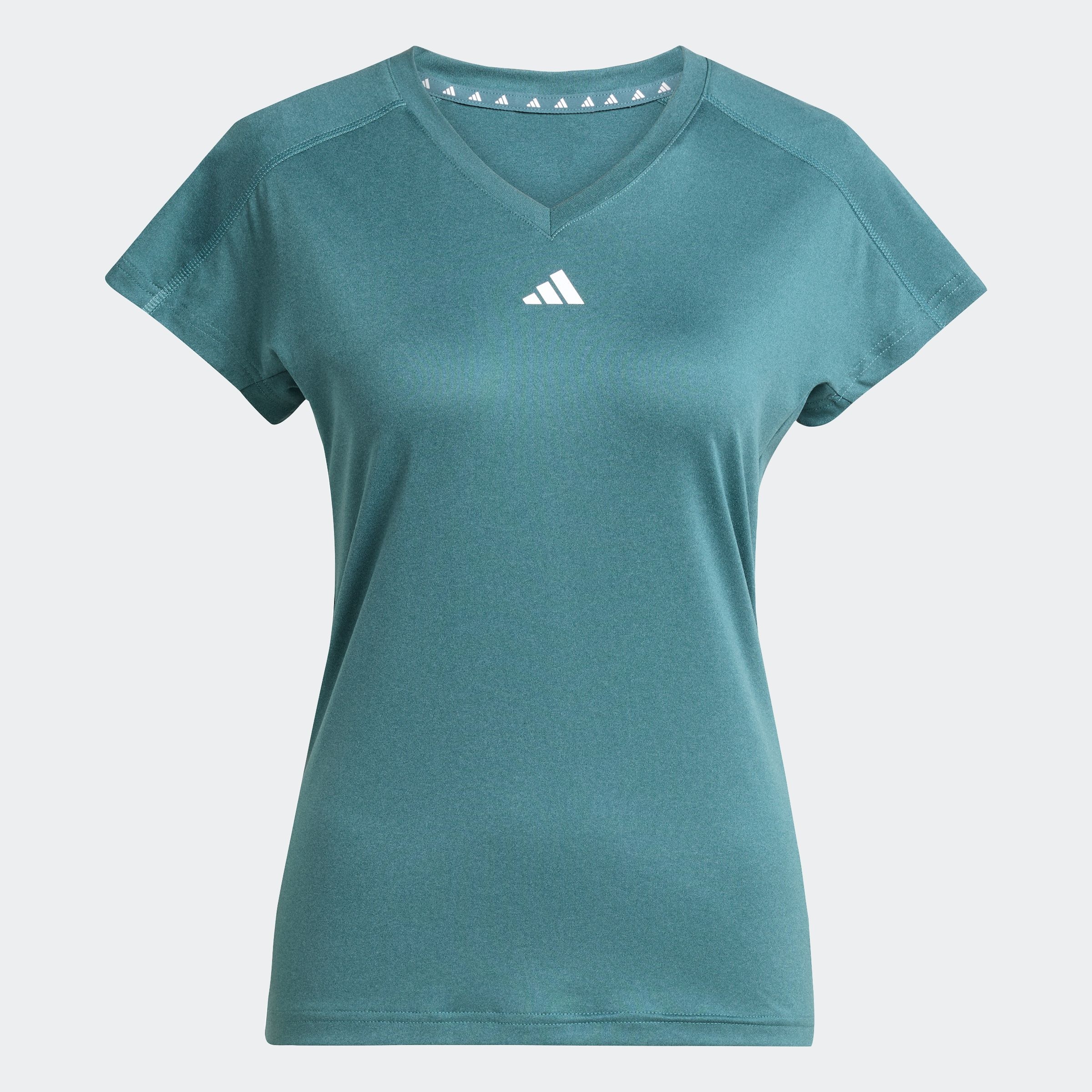 adidas Performance T-Shirt »AEROREADY TRAIN ESSENTIALS MINIMAL BRANDING V-NECK«, Trainingsshirt, feuchtigkeitsabsorbierend mit V Ausschnitt