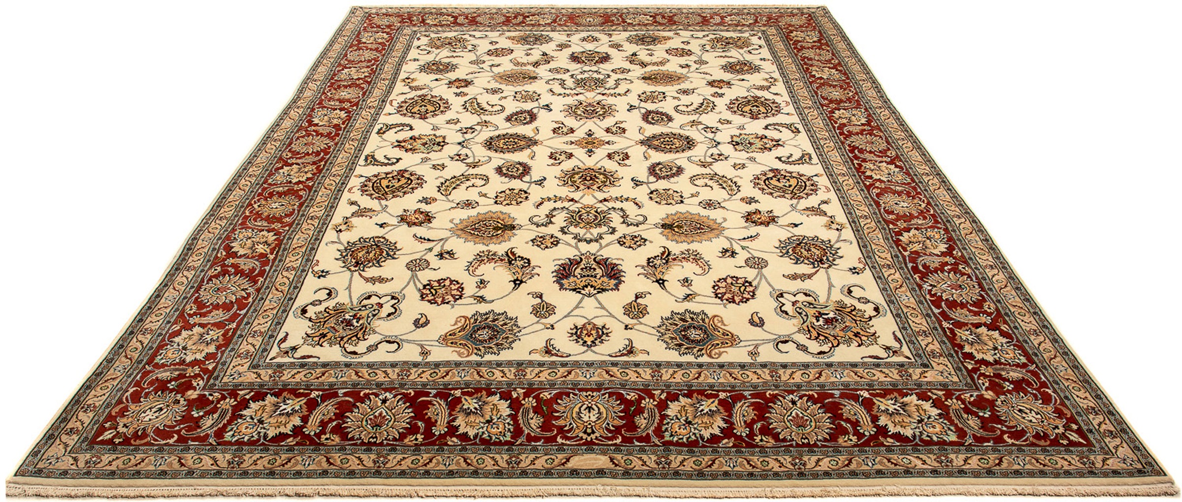 Image of morgenland Orientteppich »Perser - Täbriz - Royal - 363 x 245 cm - beige«, rechteckig, 7 mm Höhe, Wohnzimmer, Handgeknüpft, Einzelstück mit Zertifikat bei Ackermann Versand Schweiz
