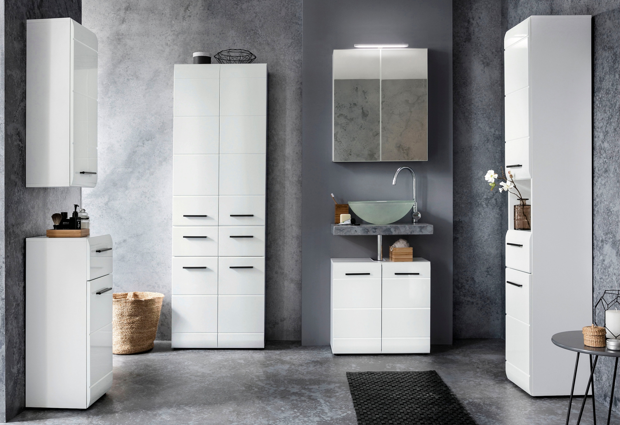 welltime Badmöbel-Set »Sovana« Set, 5 Stk. tlg.