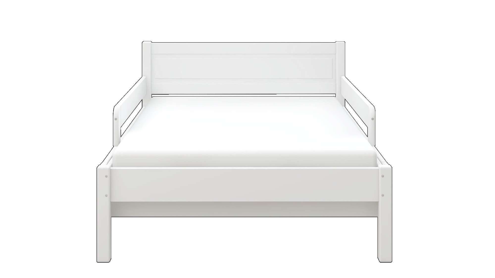 OTTO home Kinderbett »Hero, Bett, Massivholzbett, ausziehbar von 140 bis 200 cm«, aus massiver Kiefer, inklusive Lattenrost, Kassettenoptik, FSC®