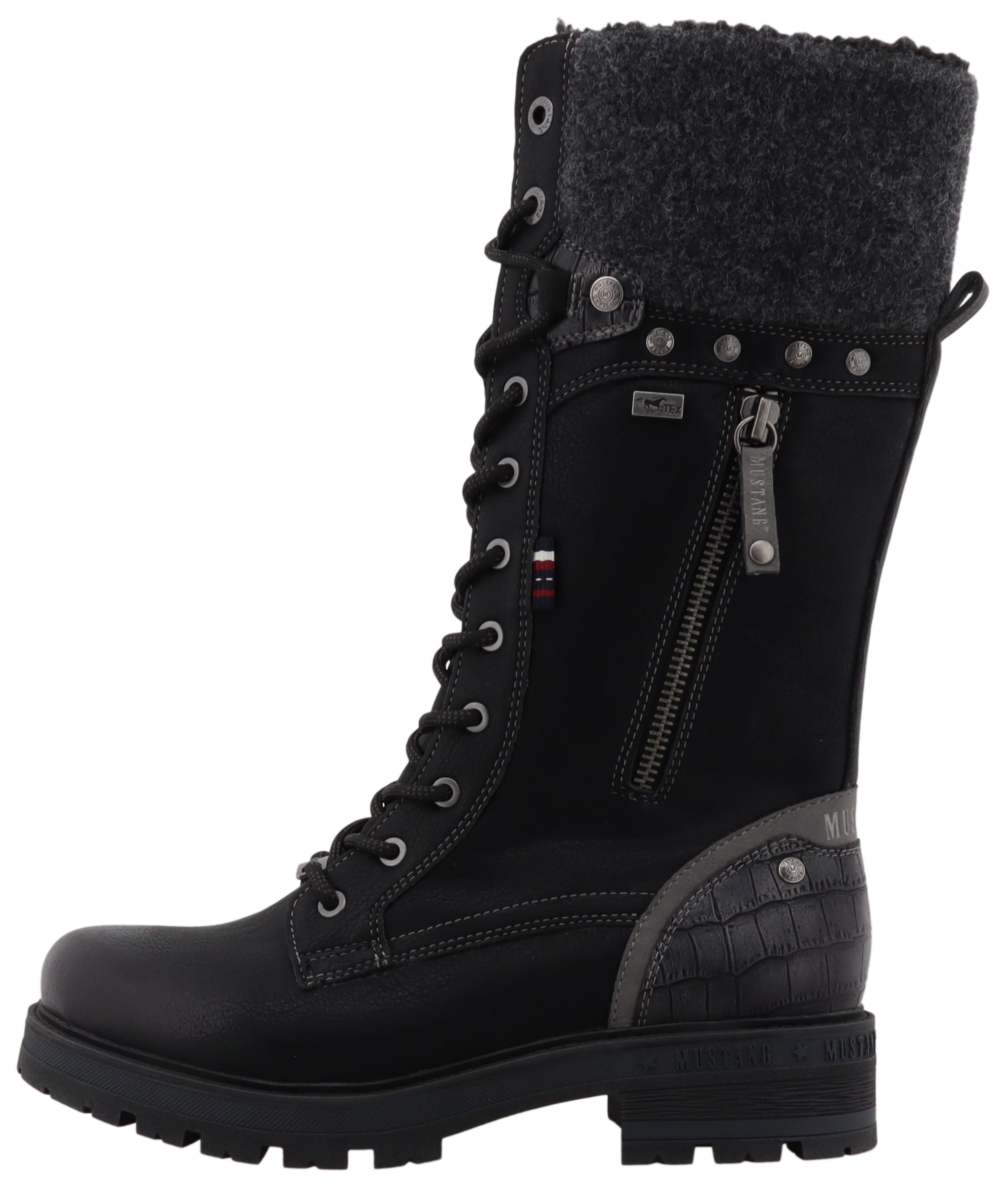 Mustang Shoes Winterstiefel »Darleen«  Schnürstiefel mit Reissverschluss