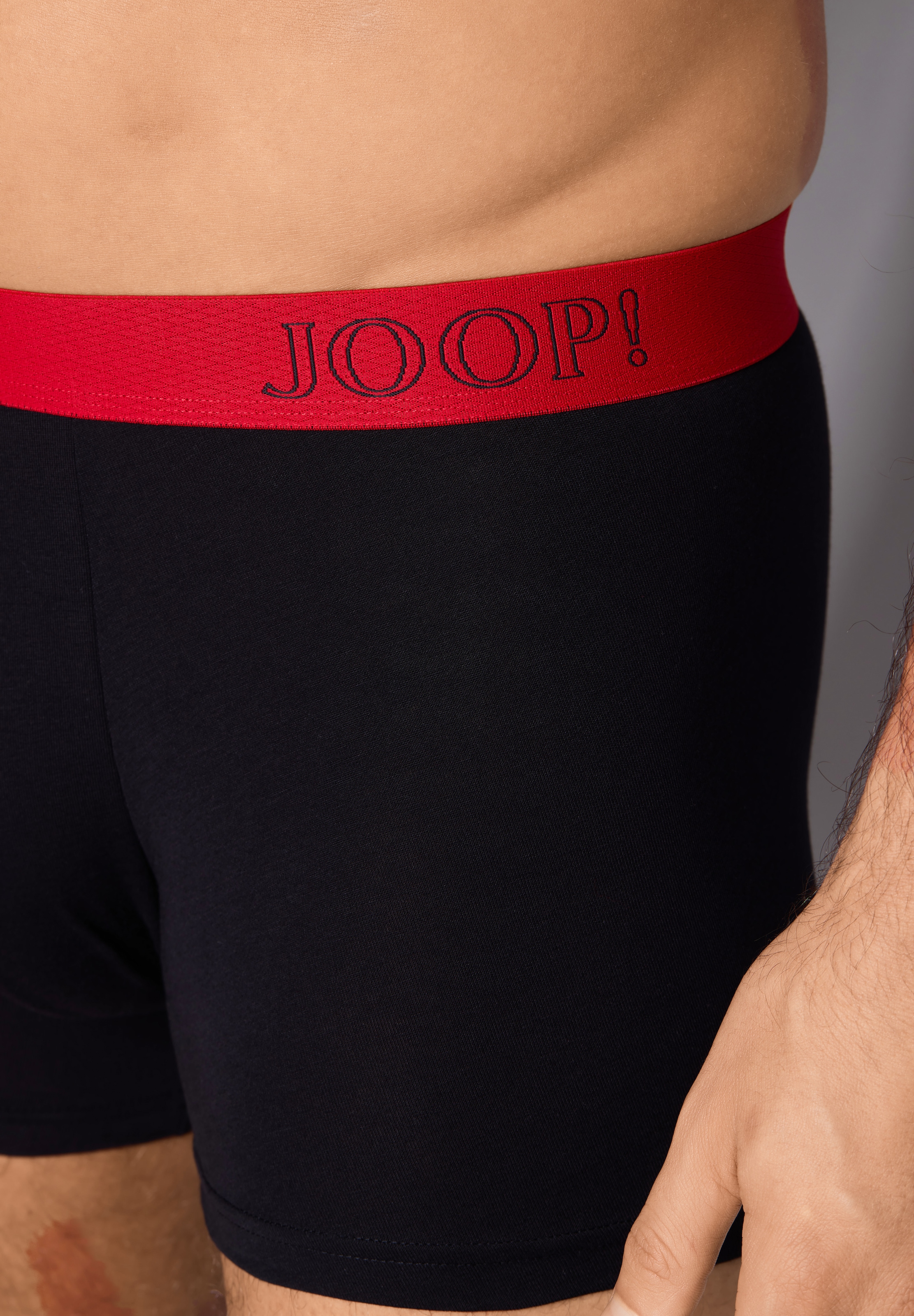 JOOP! Boxershorts »Everyday« 3er Pack,  ohne Eingriffe, Cornflower-Design, elastischer Logobund