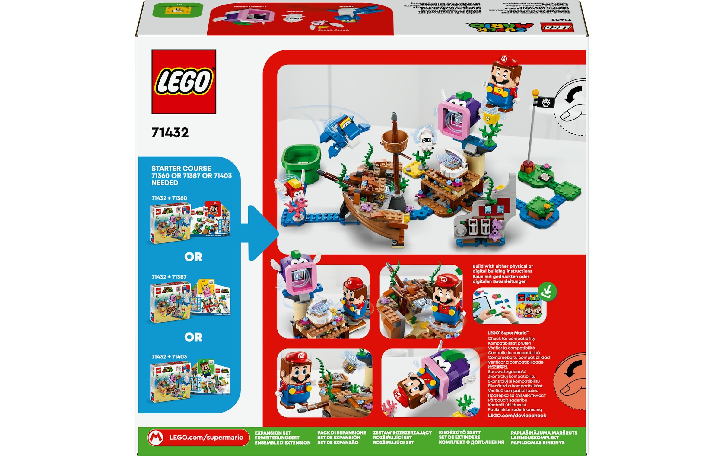 LEGO® Spielbausteine »Mario Dorrie und das versunkene Schiff 71432«, (500 St.)