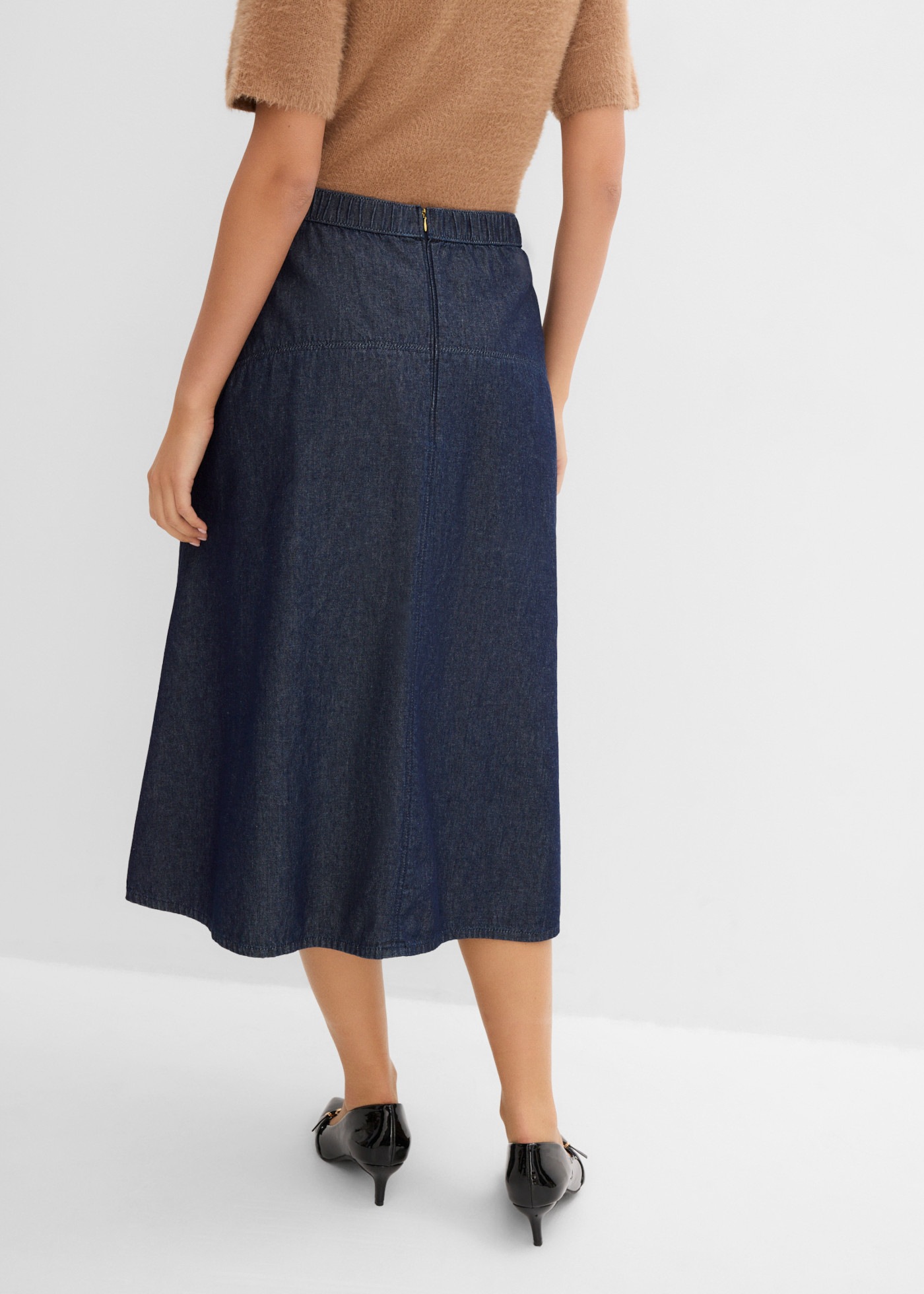 bonprix Jeansrock aus Baumwolle, mit eleganter Passform
