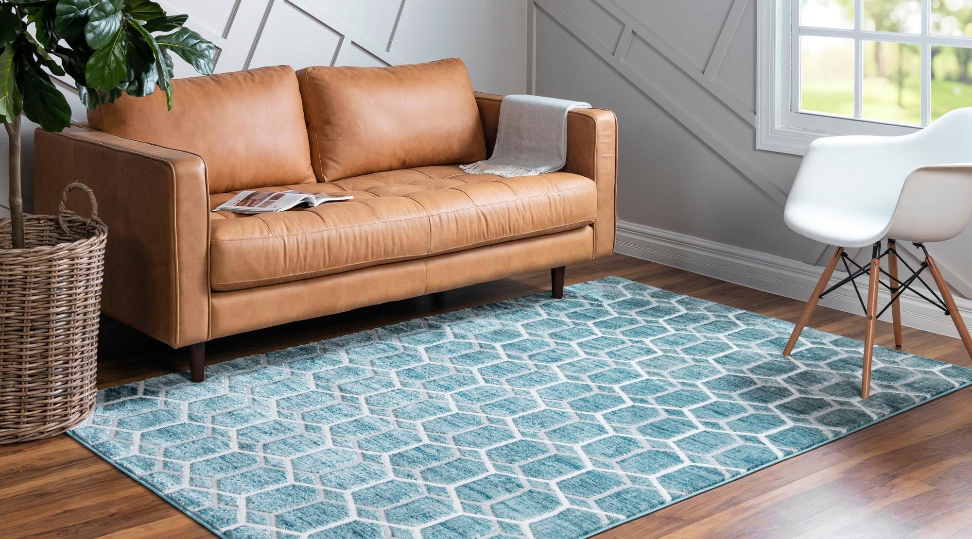 Myflair Möbel & Accessoires Tapis »Titan Trellis, LAGERRÄUMUNG!« Rectangulaire 13 mm Höhe Kurzflor, gewebt, modernes geometrisches Design