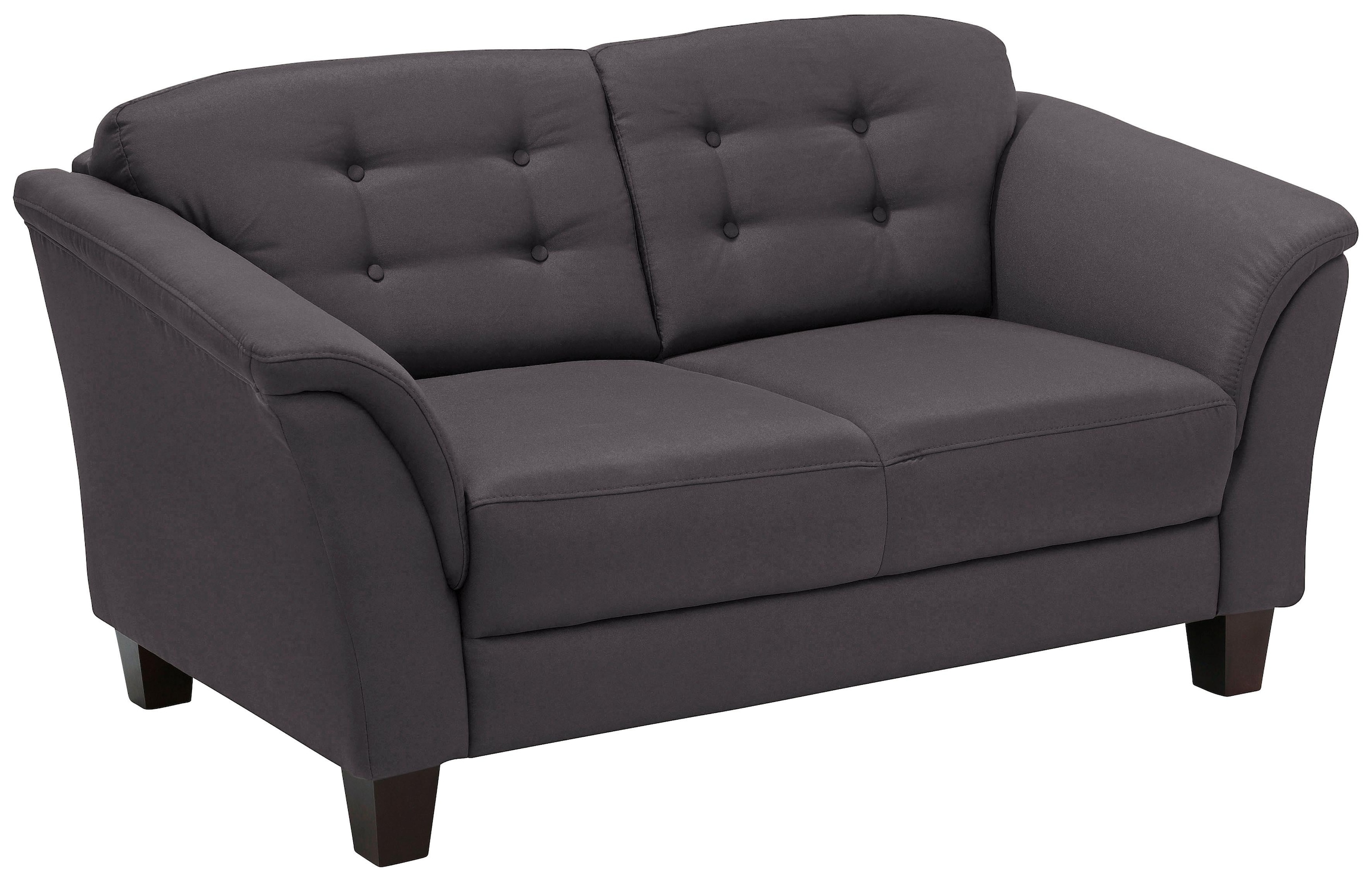 Home affaire 2-places »Trondheim« mit Federkern, Knopfheftung im Rücken, Füsse Buche