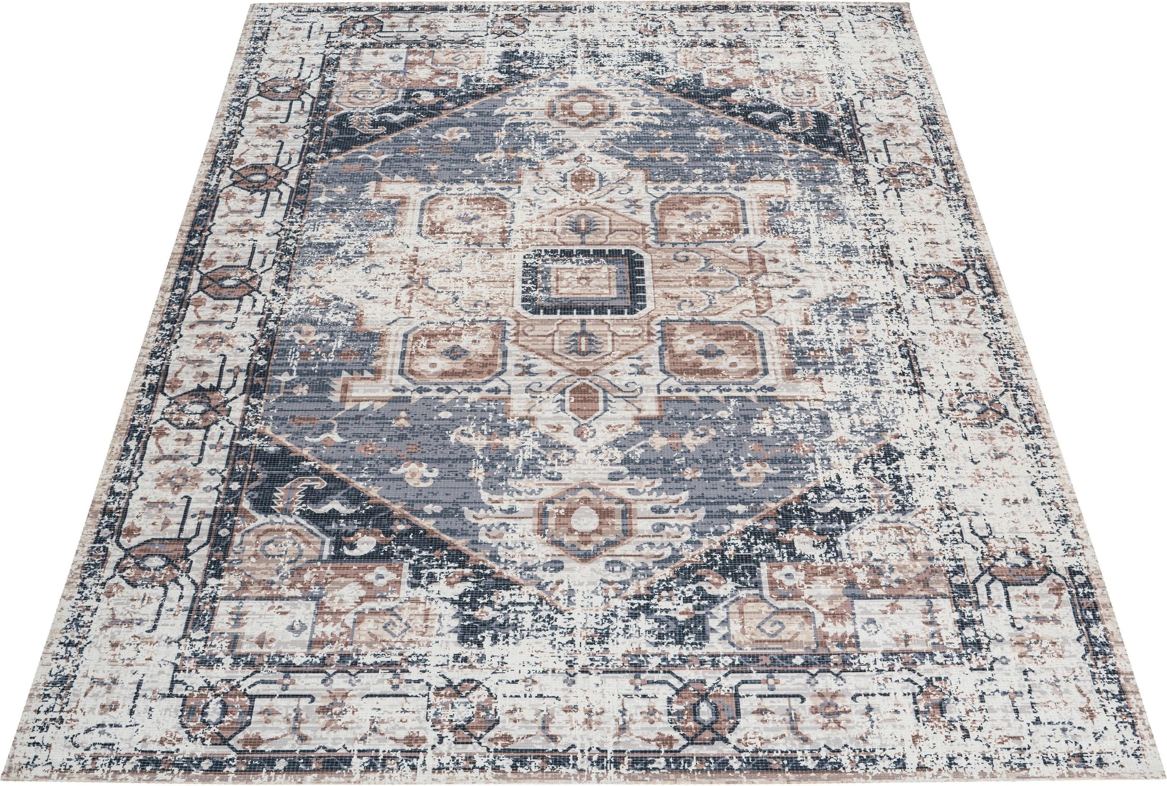 Image of Home affaire Teppich »Aniela«, rechteckig, 10 mm Höhe, Baumwollteppich, Wohnzimmer bei Ackermann Versand Schweiz