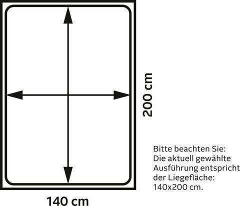 Home affaire Bett »Florenz Doppelbett Landhausstil Bettgestell (100,140 oder 180/200cm)«, aus FSC®-zertifiziertem Holzwerkstoff, in 3 Breiten