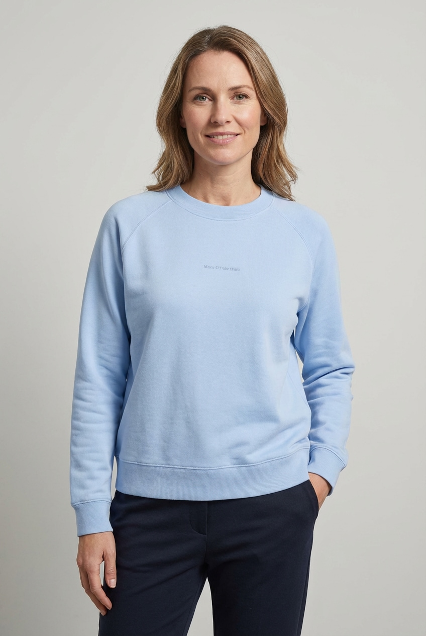 Marc O'Polo DENIM Sweatshirt , relaxed fit, aus Organic Cotton, mit Schlitzen an der Seitennaht
