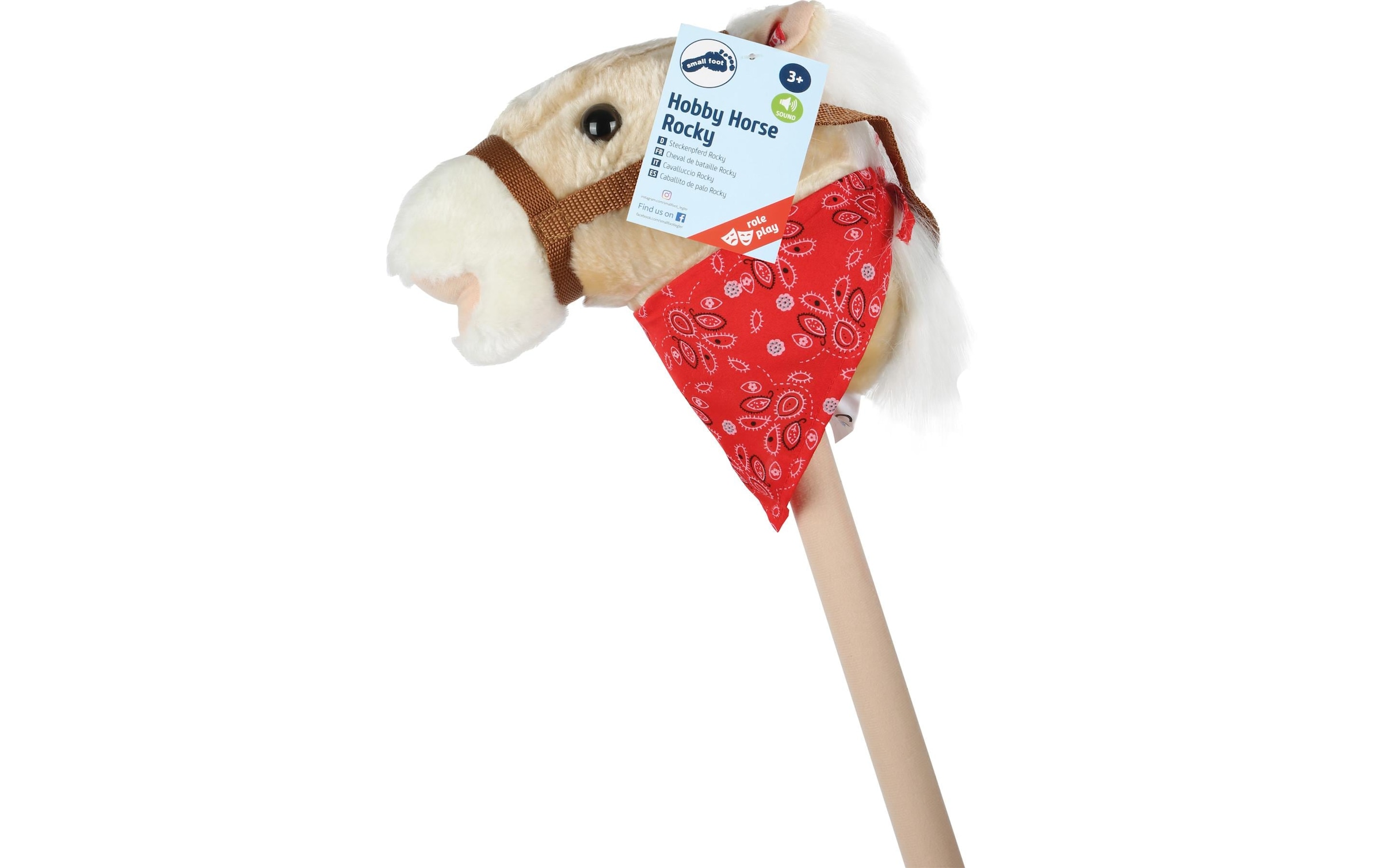 Small Foot Steckenpferd »«Rocky» Beige/Nature/Rot«