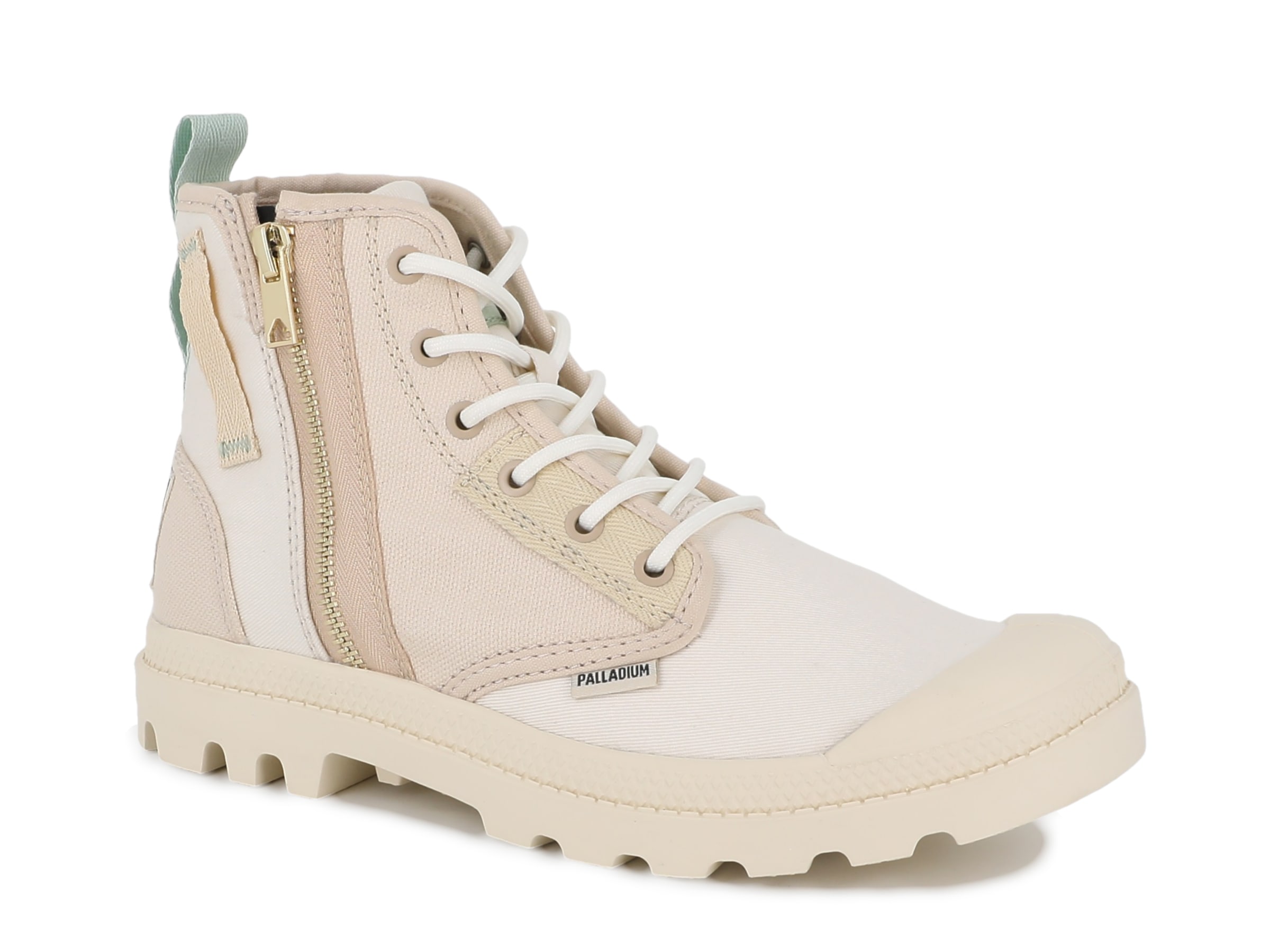 Image of Palladium Schnürboots "PAMPA DETROIT ZIP SU" Schnürstiefel, Schnürstiefelette aus Canvas mit Reissverschluss