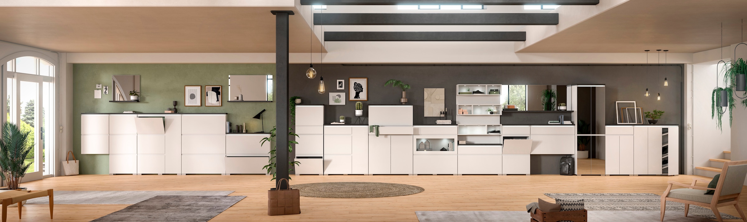 INOSIGN Armoire à chaussures »Skoskap, Tiefe 18cm, 3 Klappen mit Schuhwalze, Platz für 12 Schuhpaare« Schuhkipper, Schuhkommode, Schuhregal, Kommode, Anrichte