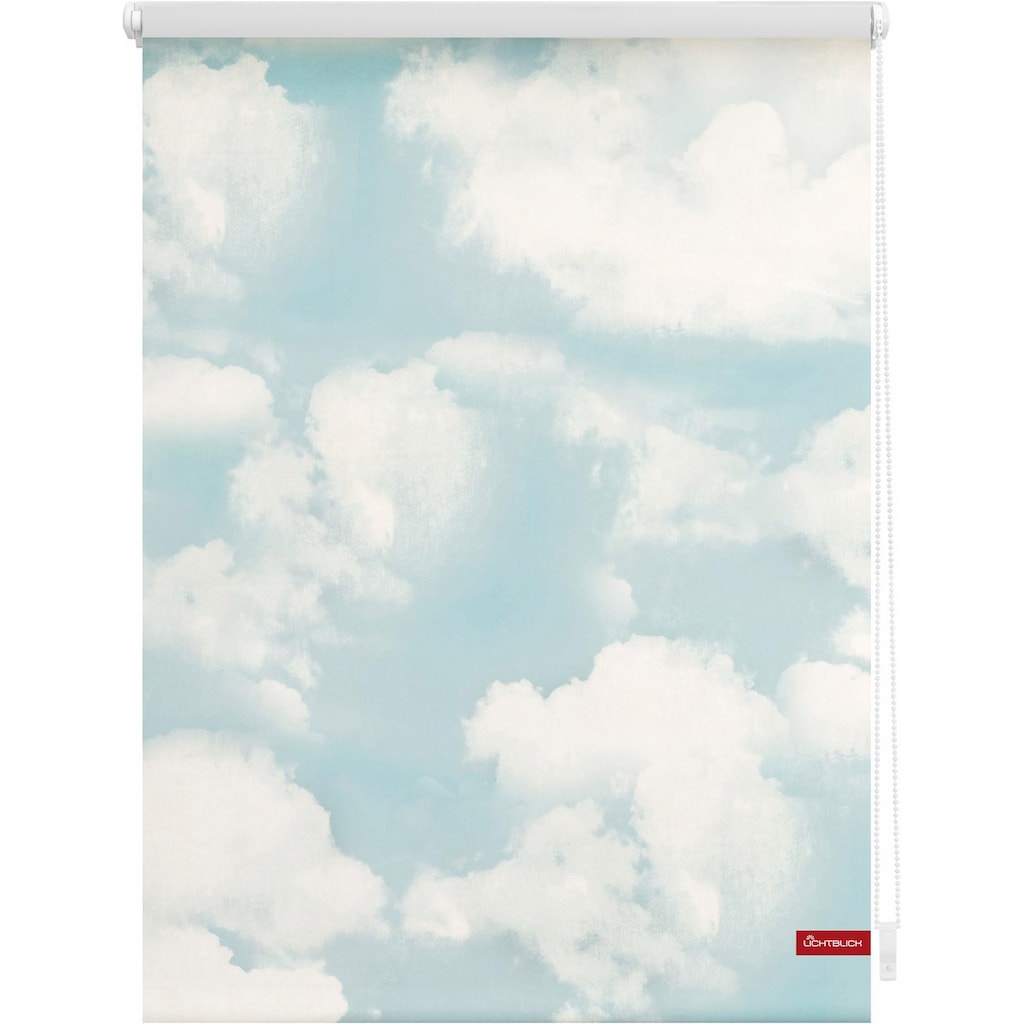 LICHTBLICK ORIGINAL Seitenzugrollo »Klemmfix Motiv Wolken«, Lichtschutz, ohne Bohren, freihängend