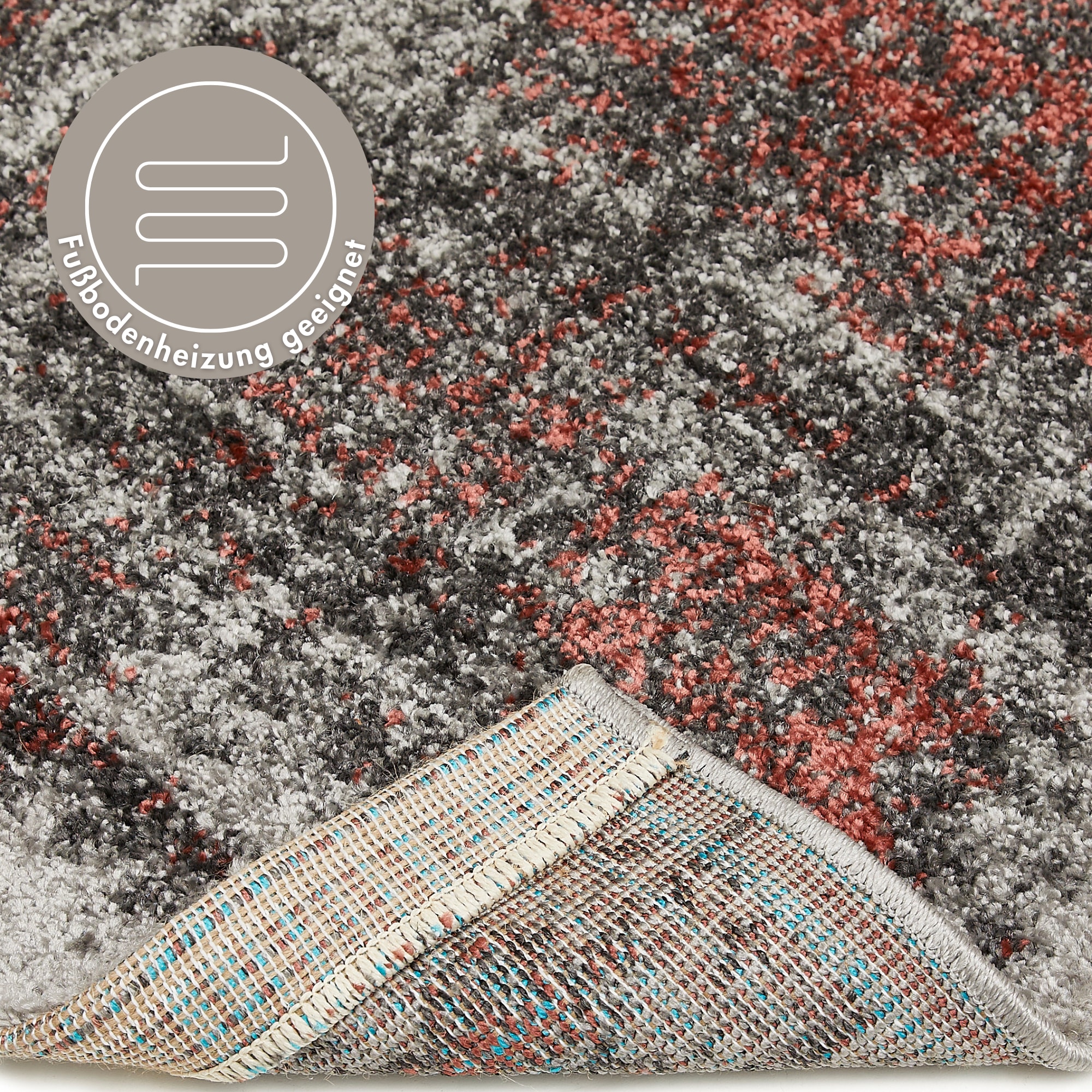 Andiamo Teppich »Campos«, rechteckig, 10 mm Höhe, Kurzflor, modernes Design, Wohnzimmer