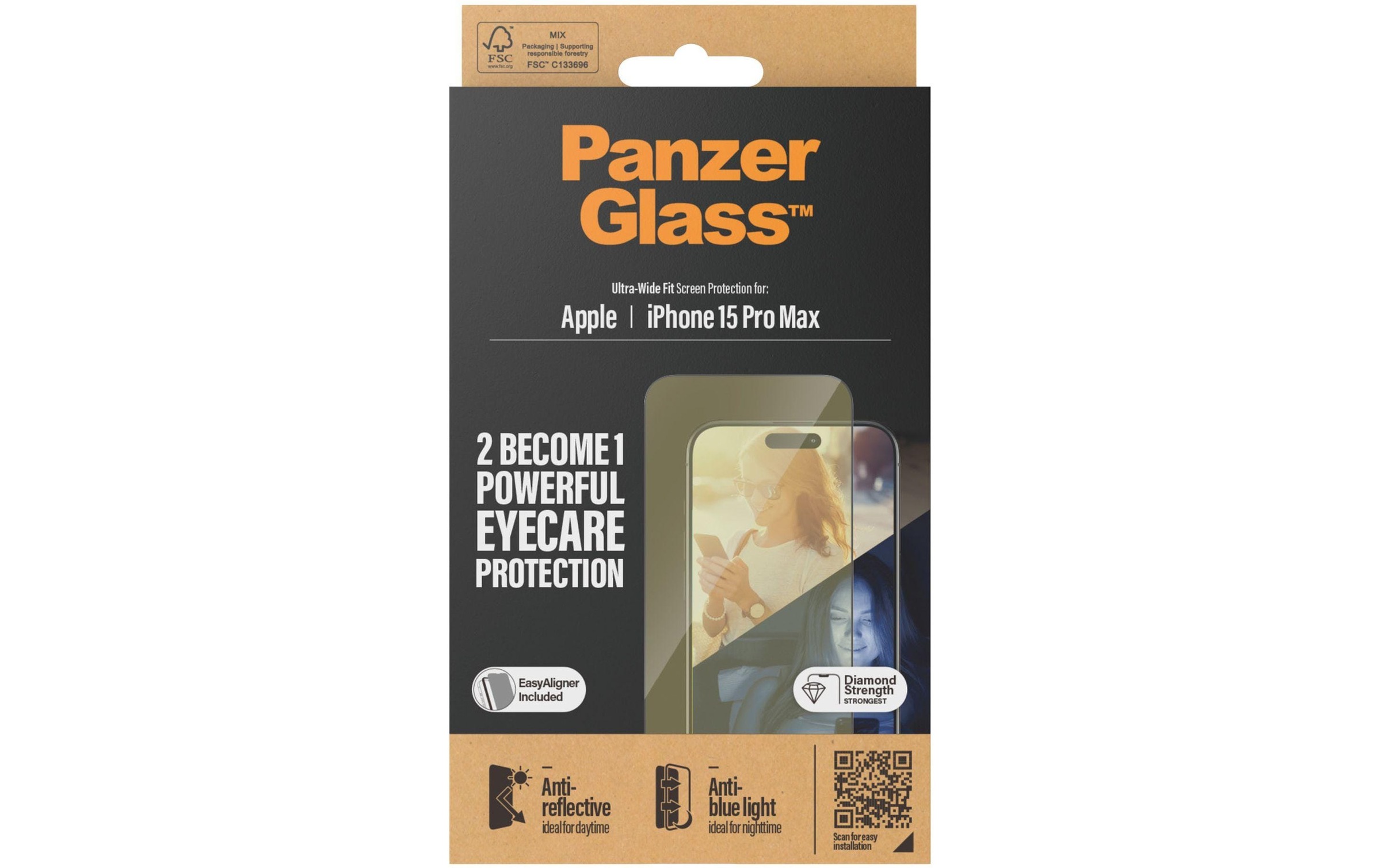 PanzerGlass Displayschutzglas »Anti Reflective iPhone 15 Pro Max«, für iPhone 15 Pro Max, (1 St.)