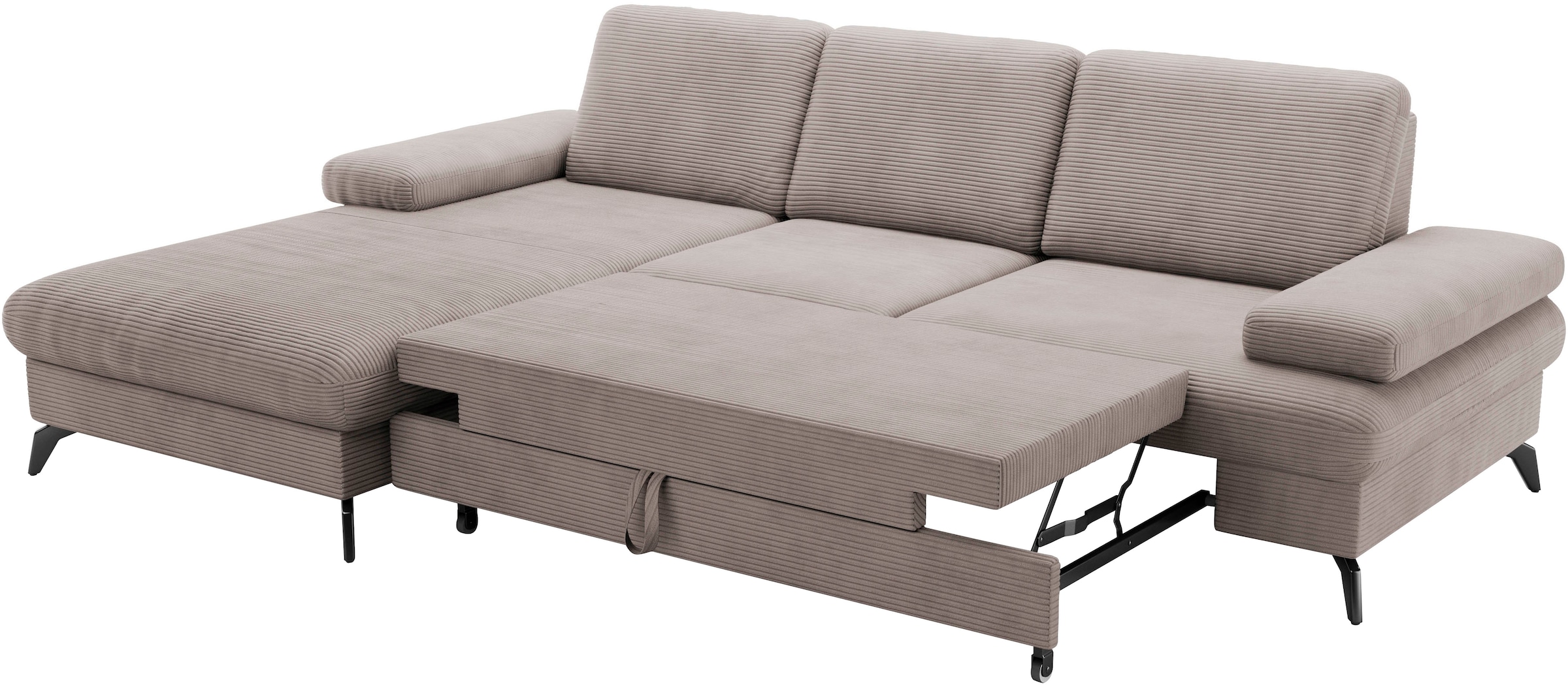 sit&more Ecksofa »Morris Jubi L-Form«, inkl. Armteilfunktion und 1 Zierkissen, wahlweise mit Bettfunktion