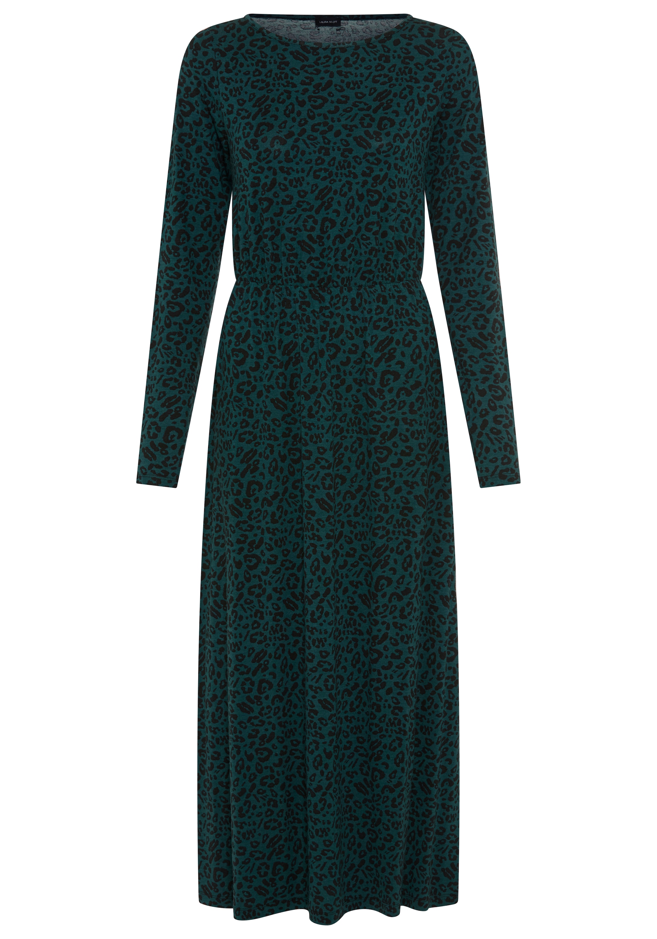 Laura Scott Robe en jersey mi-longueur, en mélange de viscose élastique, avec imprimé intégral