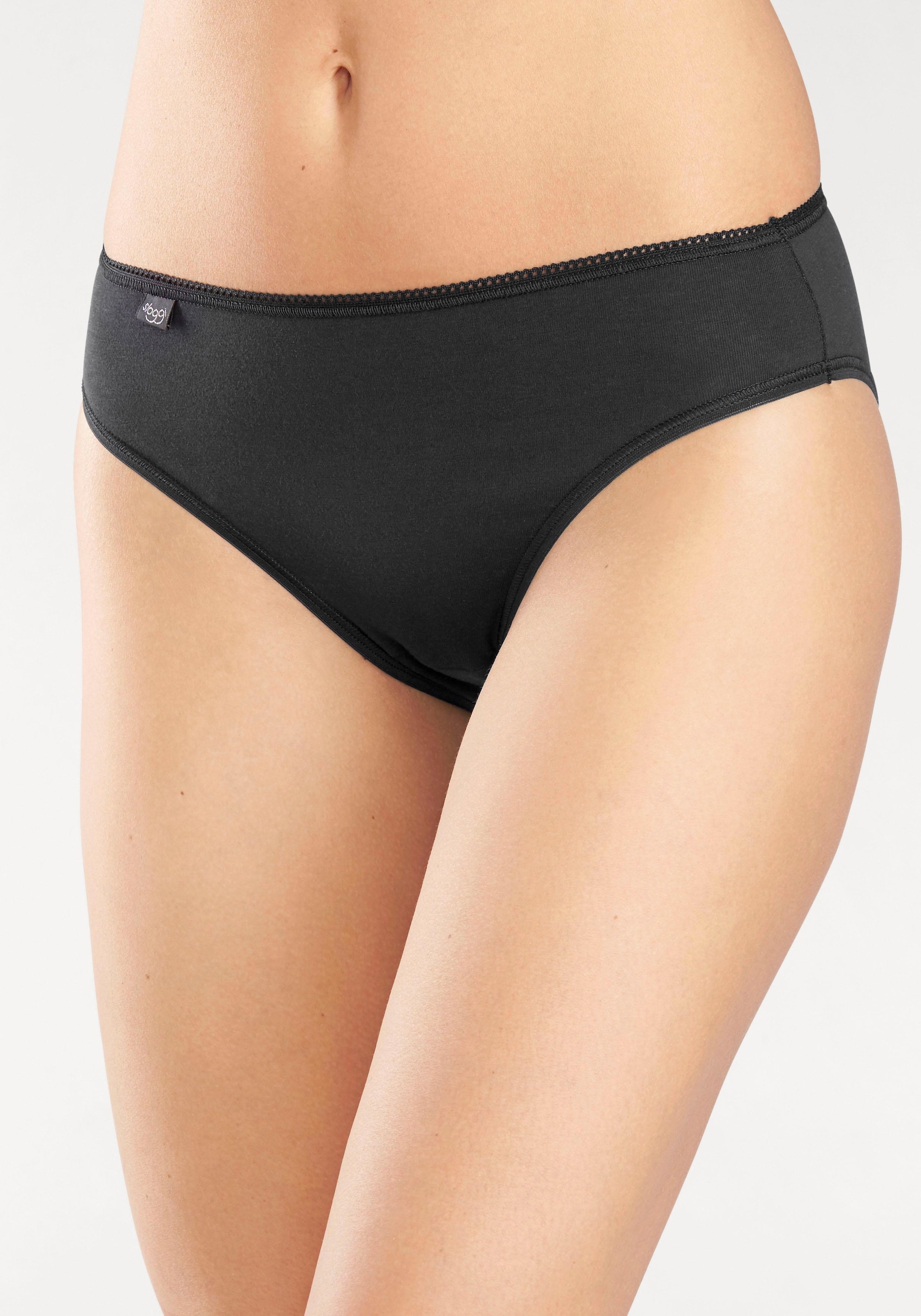 Sloggi Jazz-Pants Slips Commander mit hochwertige flachen angenehmer (3er Nähten, Cotton«, confortablement Pack), »24/7 Elastikbund Verarbeitung