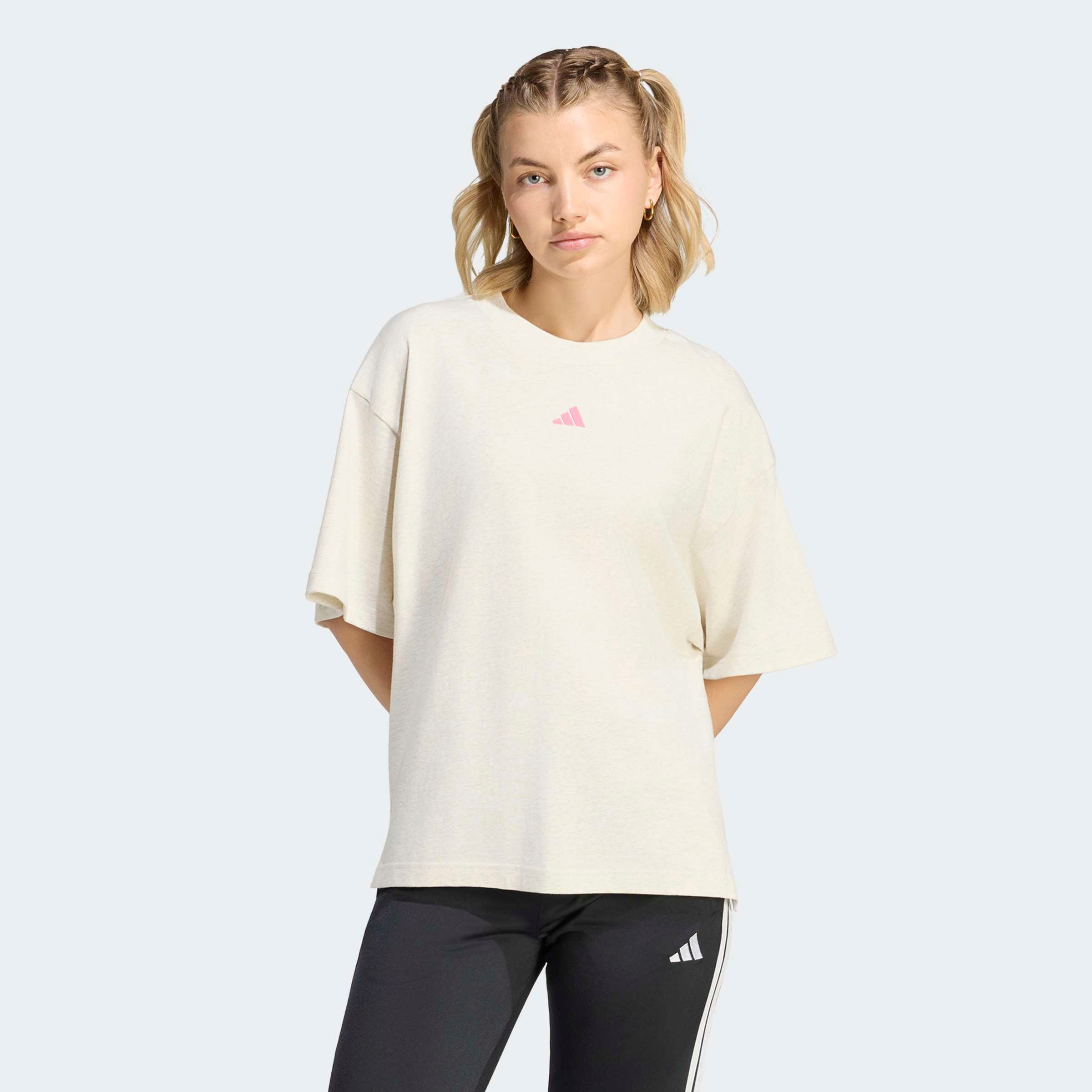 Image of adidas Sportswear T-Shirt "3 STRIPES STUDIO BOYFRIEND" Print T-Shirt, locker geschnitten