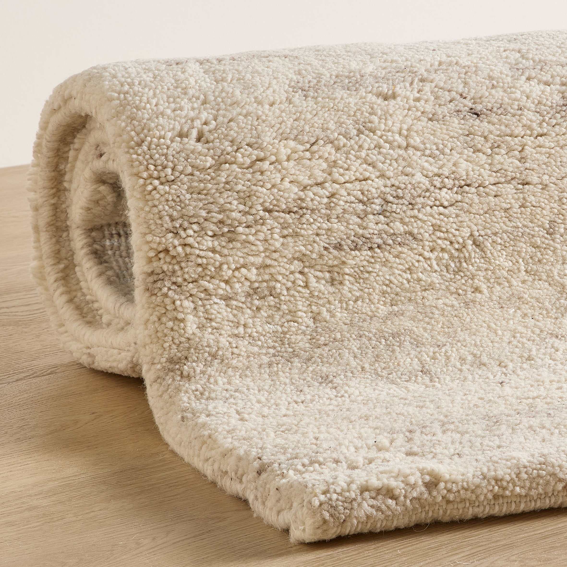 THEKO Orientteppich »Atlas Nomad Uni« rechteckig 24 mm Höhe echter Berber aus Marokko, reine Wolle, Woll-Shaggy, handgeknüpft