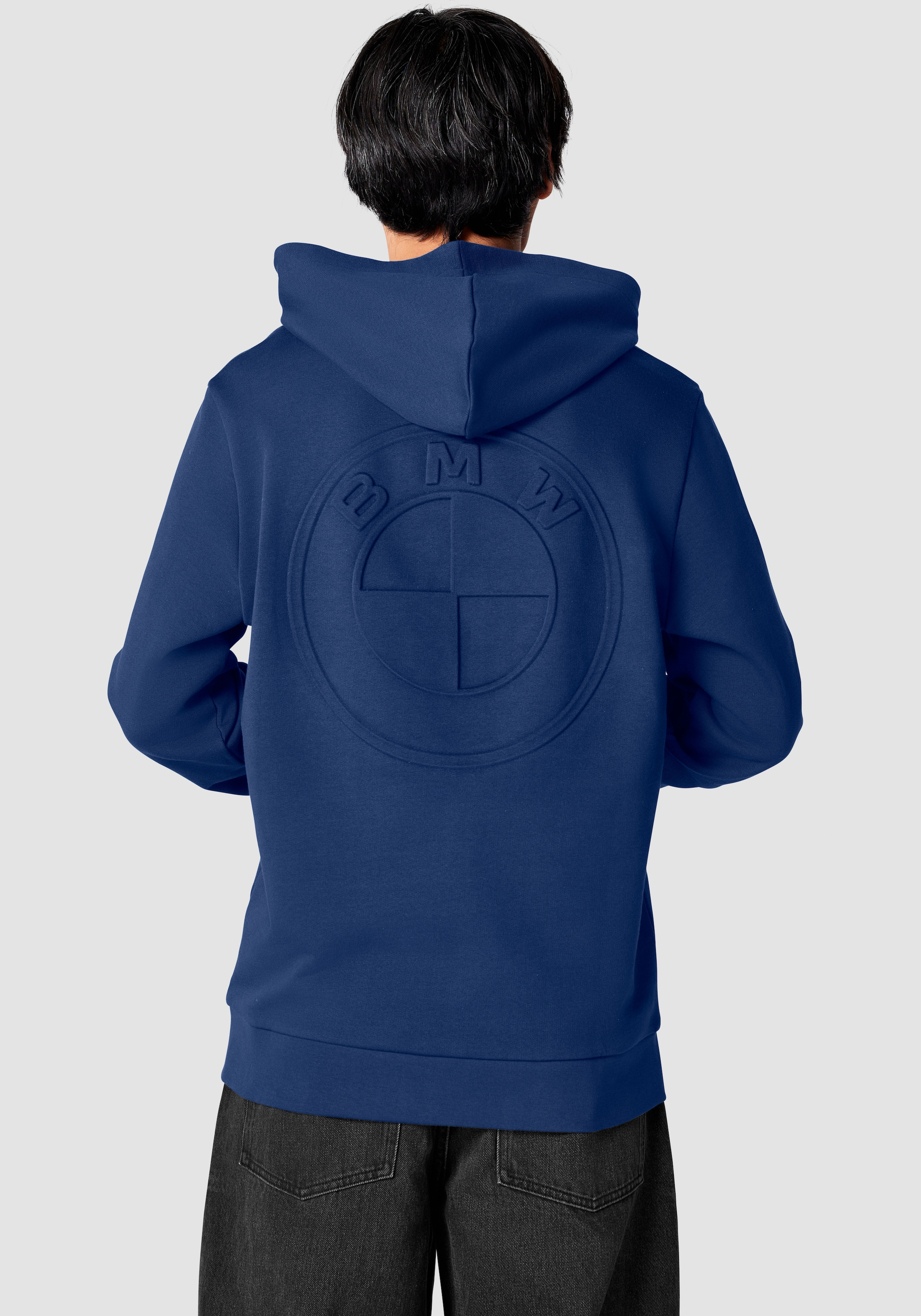 Image of BMW Hoodie, mit farbgleichem Logo auf der Rückseite