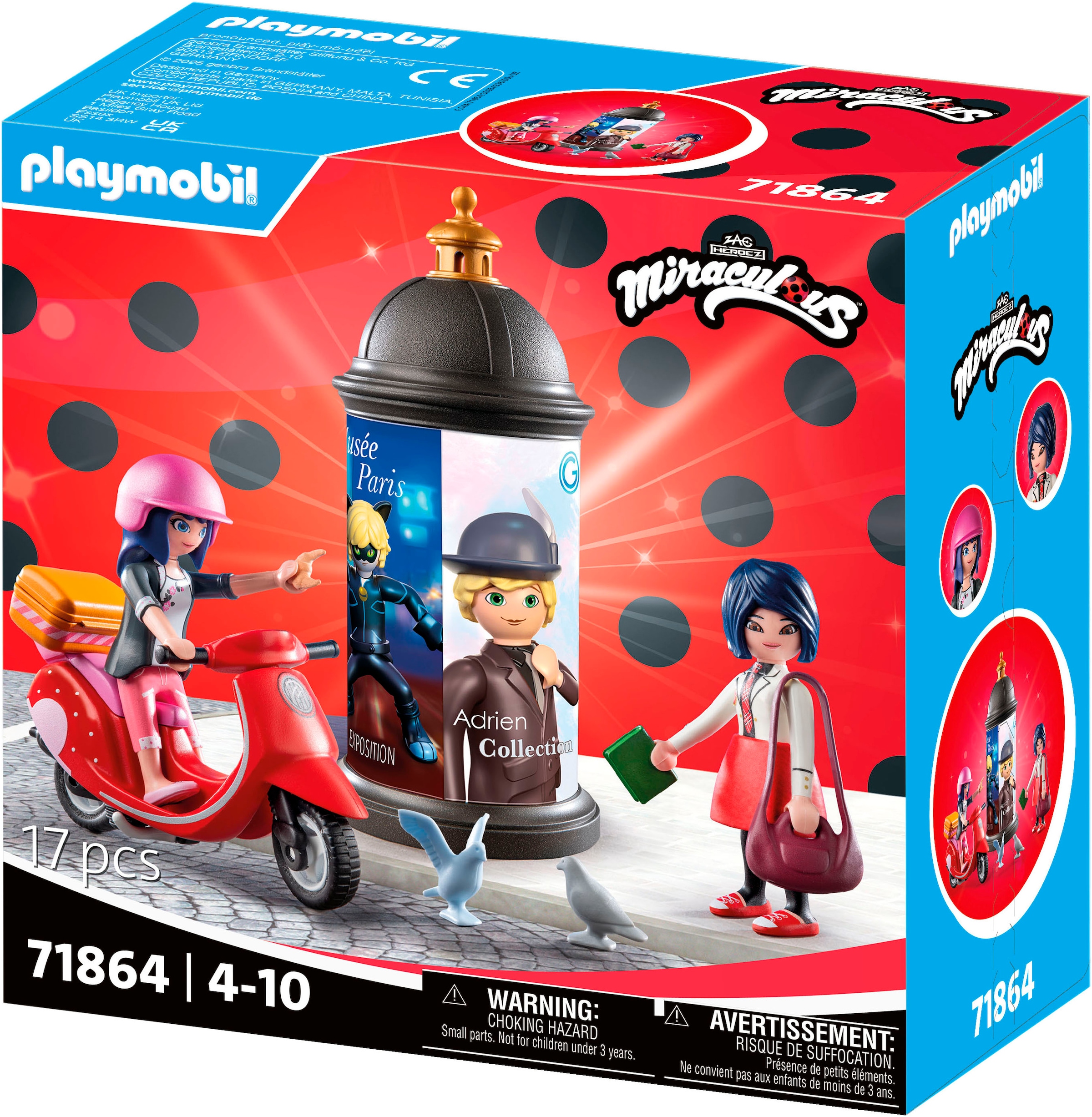 Playmobil® Konstruktions-Spielset »Miraculous: Rollerfahrt durch Paris (71864)« Made in Europe