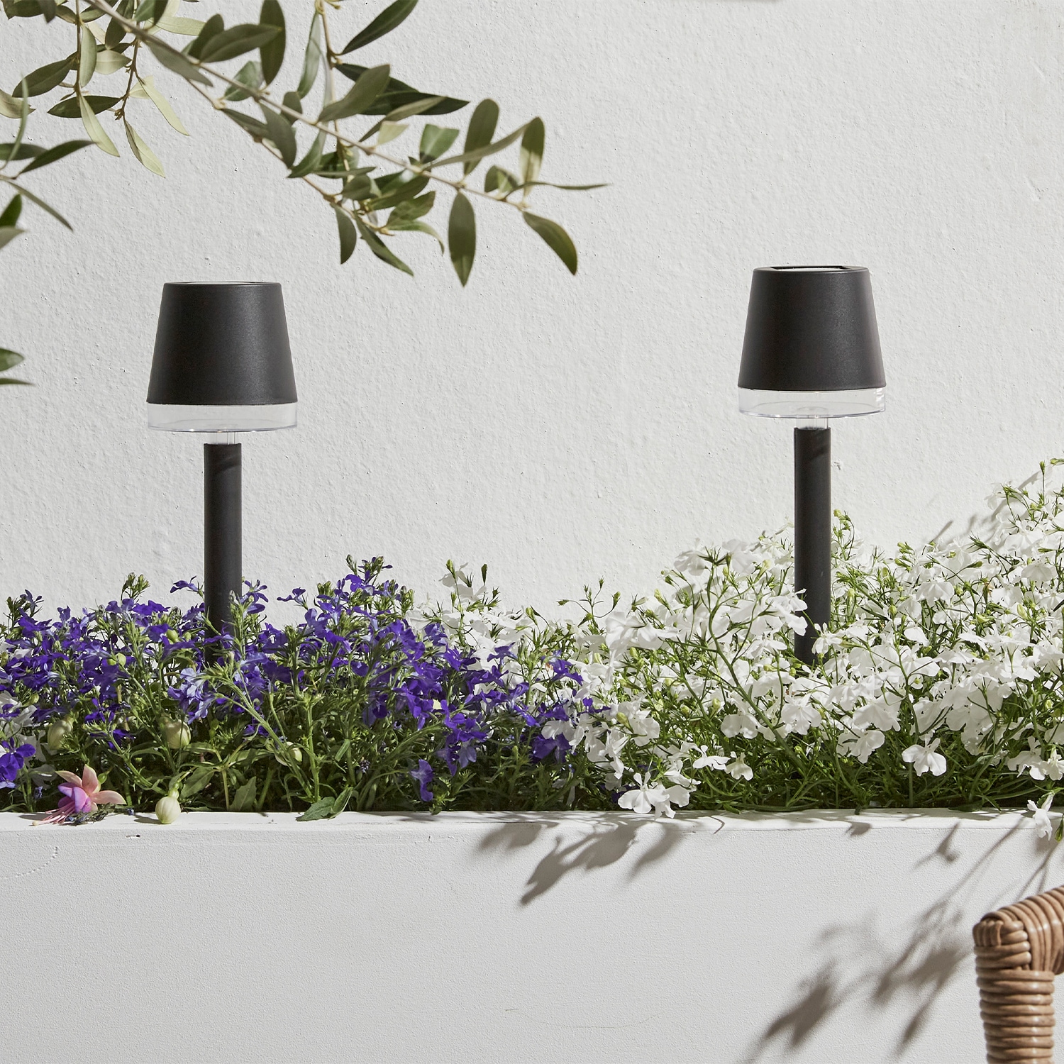 LUXFORM Lampe de jardin »Solar-Gartenlampe - Cala d'Or - 4 Stück« Module LED 4 cuis alimenté par énergie solaire