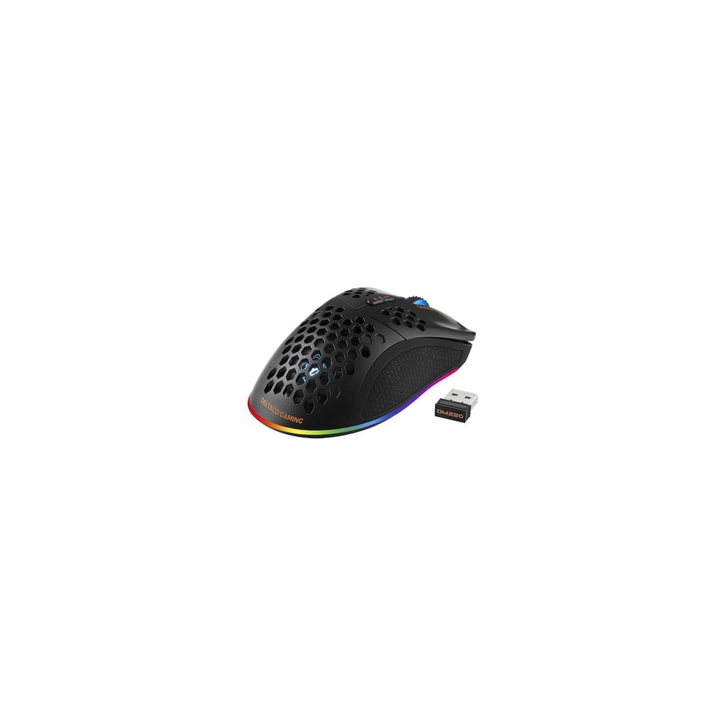 DELTACO Gaming-Maus »DM220 RGB Schwarz«, kabelgebunden