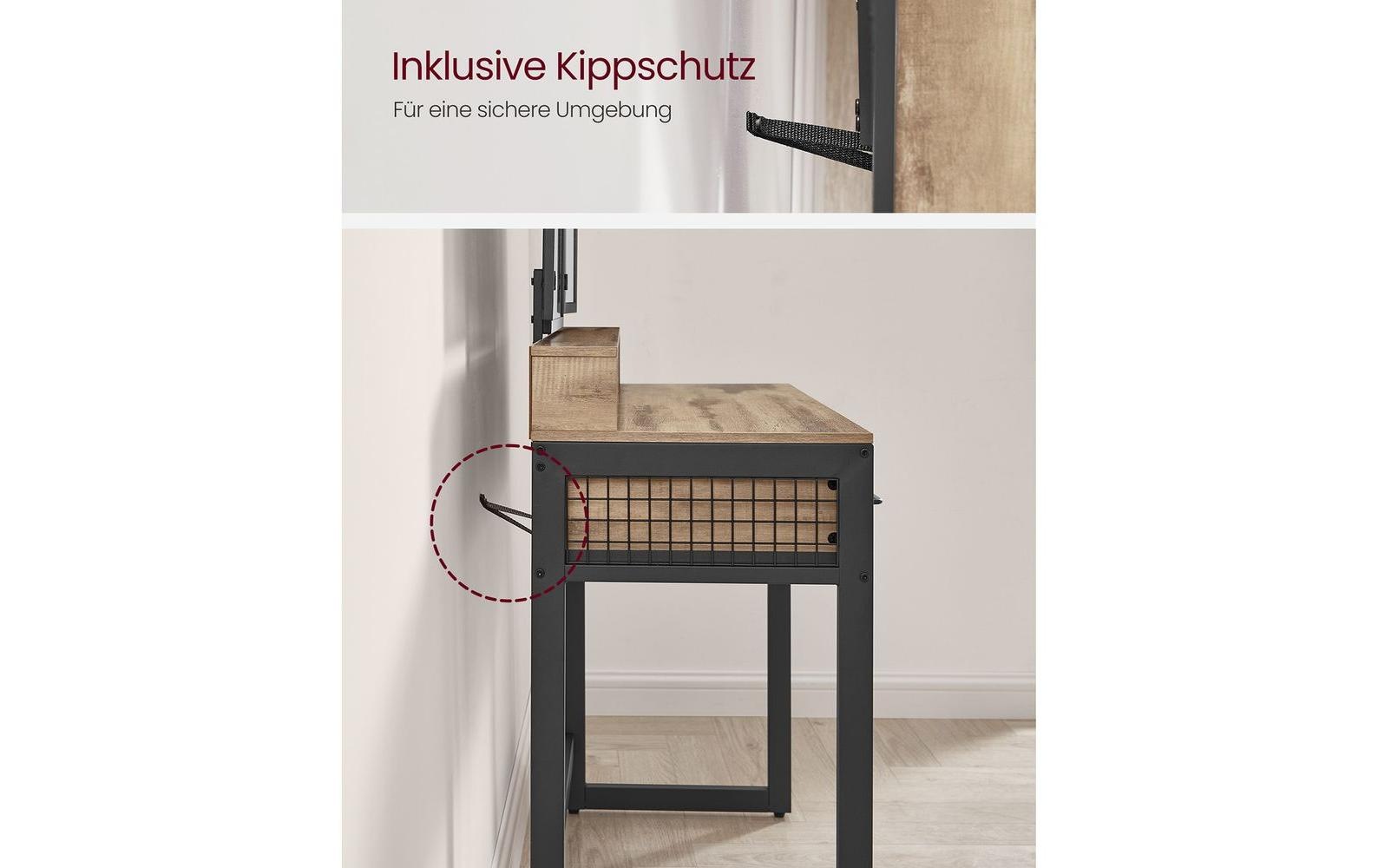VASAGLE Schminktisch »mit Hocker und Spiegel Vintage«