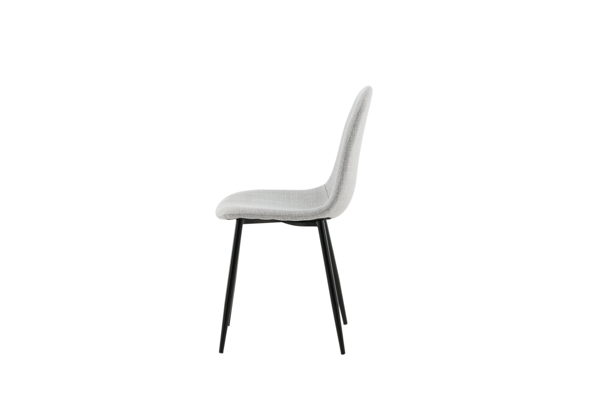 Venture Home Esszimmerstuhl »Polar, 2er-Set Esszimmerstühle in Schwarz-Stoff, 150 kg belastbar« () 2 Stk.Polsterstuhl, Stoffbezug, Metallbeine, abgerundet, zeitlos
