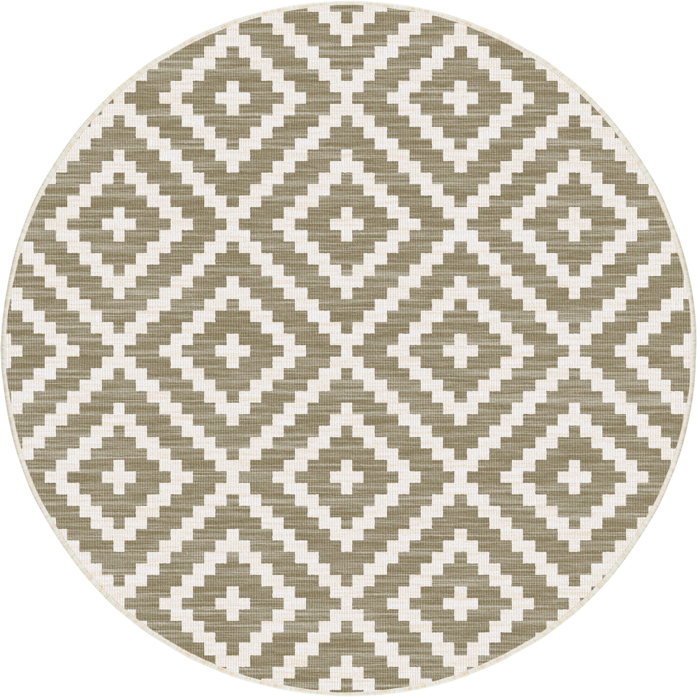my home Teppich »Ronda Wendeteppich«, rund, 5 mm Höhe, Sisal-Optik, Flachgewebe, In- und Outdoor, geometrisches Boho Design